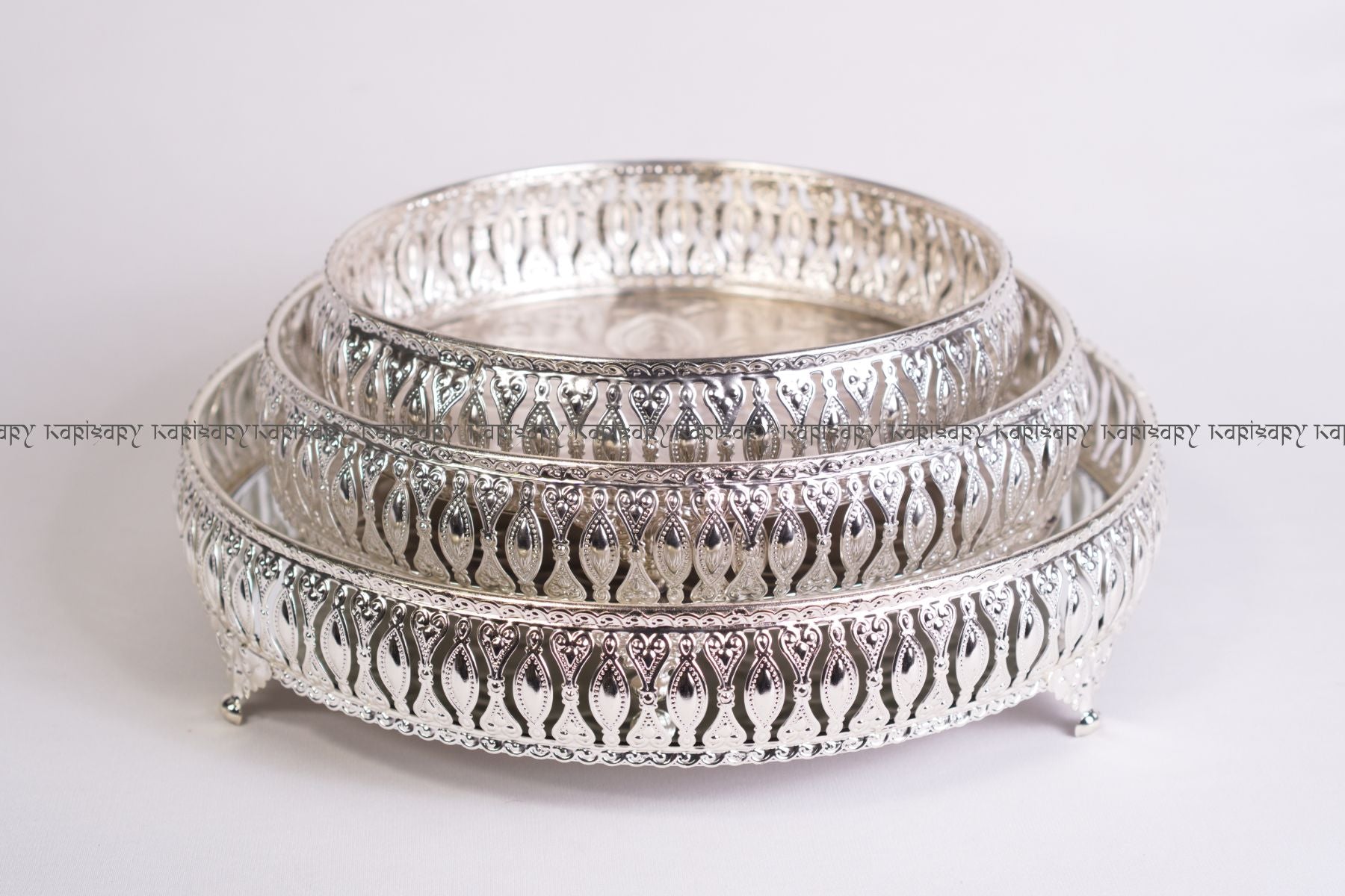 ROUND HAMPER TRAYS SET OF 3 FOR GIFTING, TROUSSEAU PACKING, DECOR