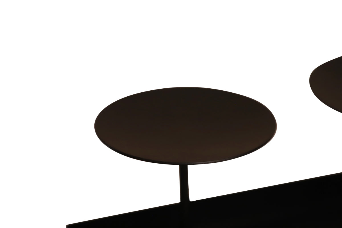 BLACK METAL CANDLE HOLDER