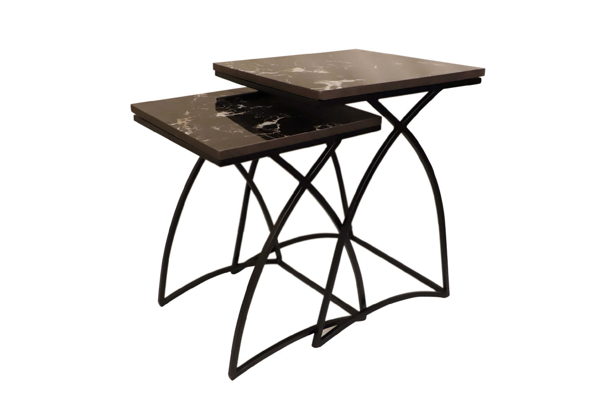 CROSS LEG NESTED TABLES SET OF 2