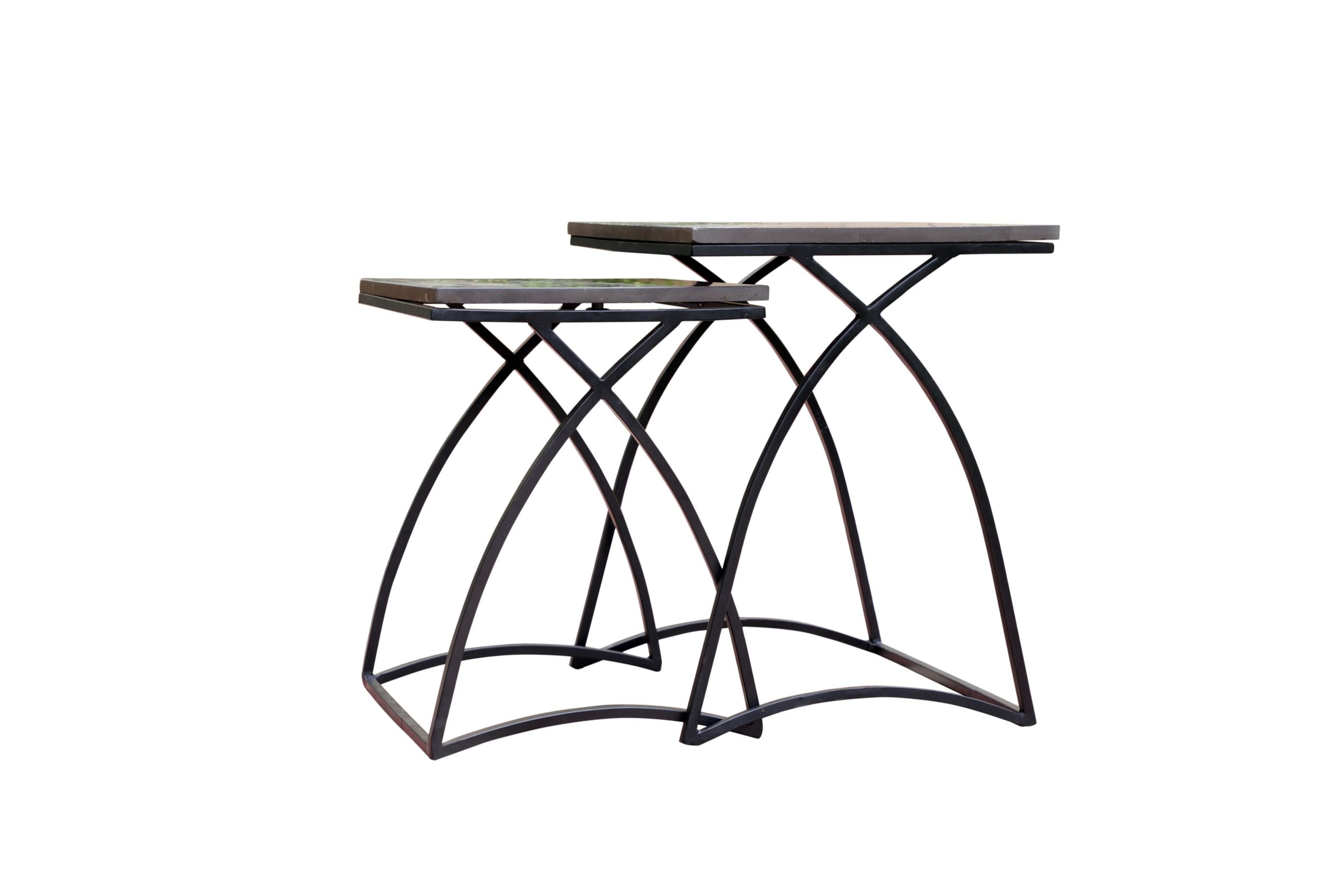 CROSS LEG NESTED TABLES SET OF 2