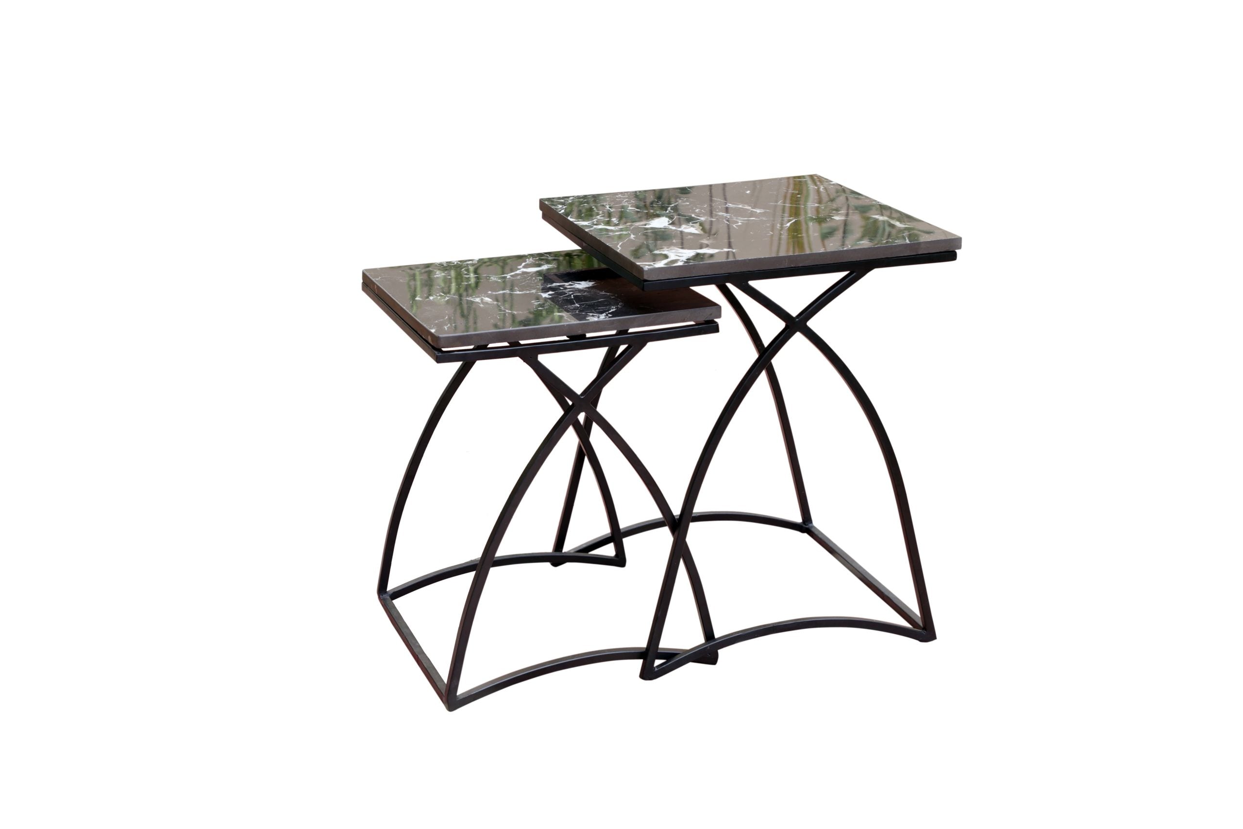 CROSS LEG NESTED TABLES SET OF 2