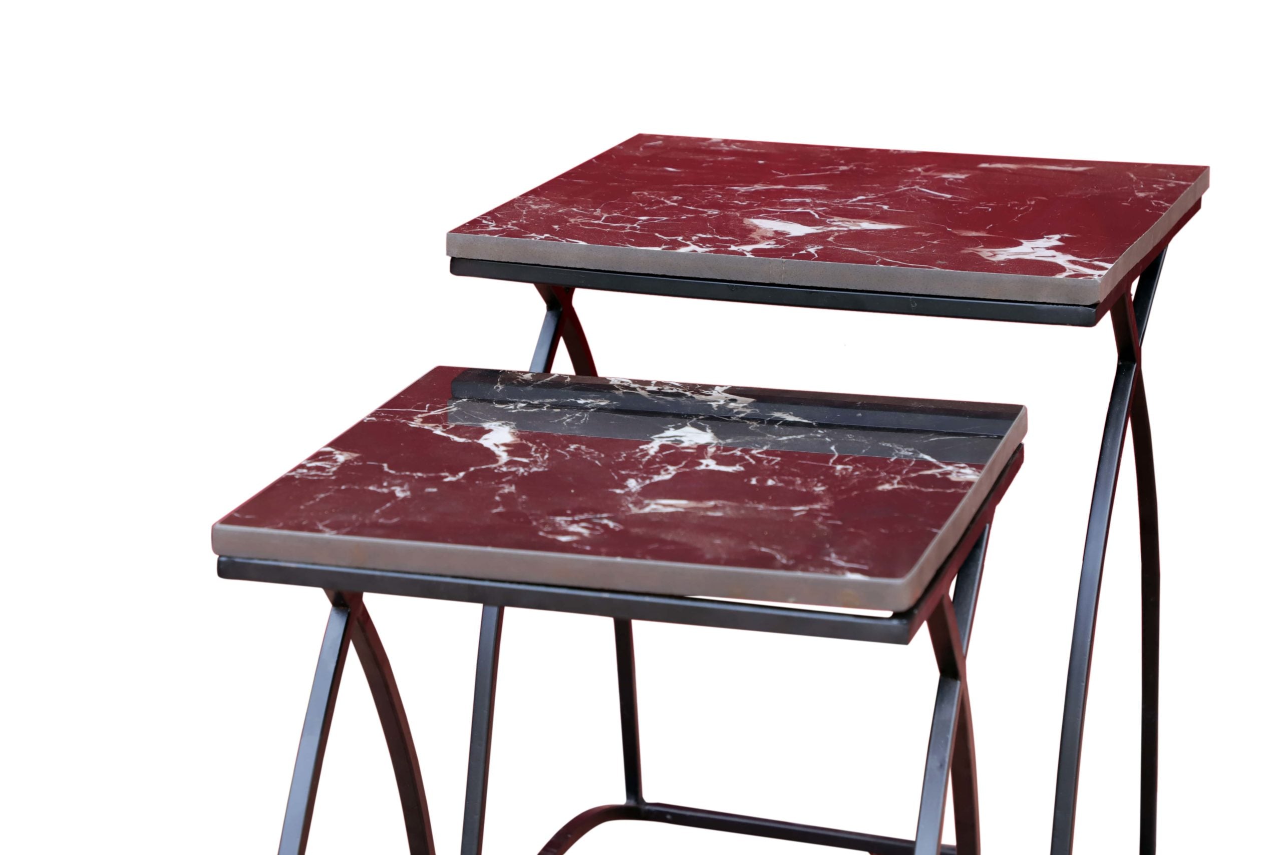 CROSS LEG NESTED TABLES SET OF 2