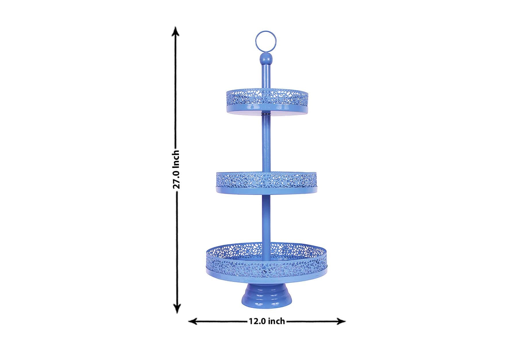BLUE 3 TIER CAKE STAND