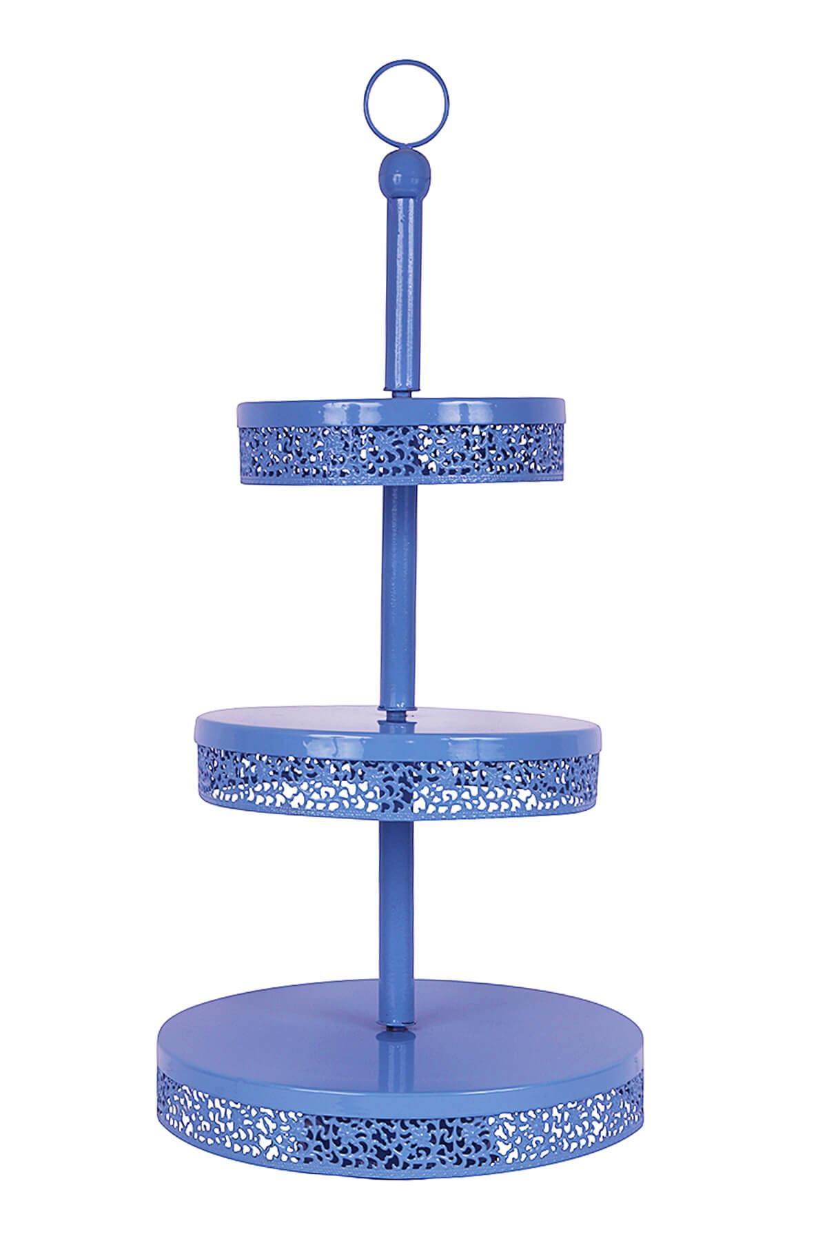 BLUE 3 TIER CAKE STAND