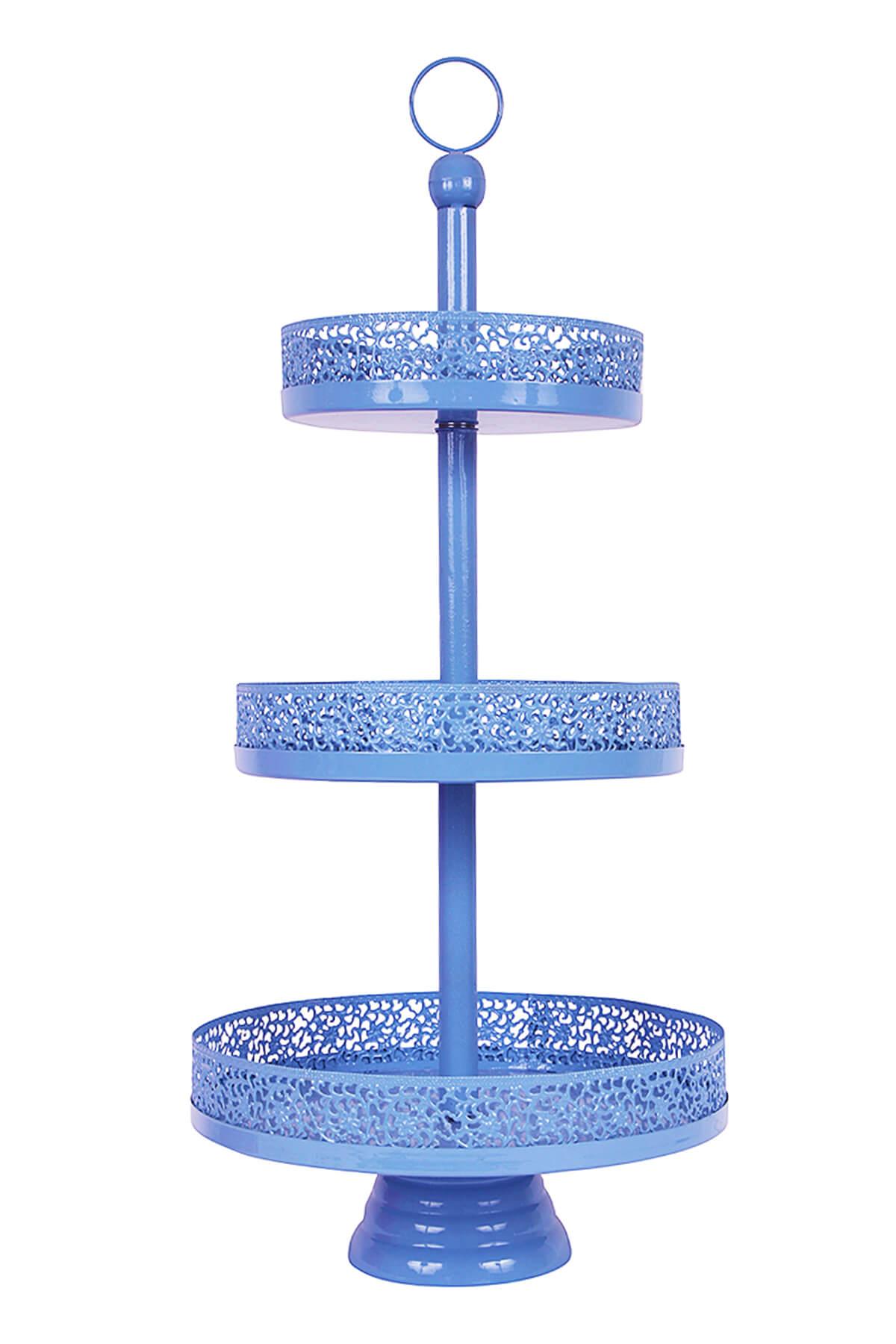 BLUE 3 TIER CAKE STAND