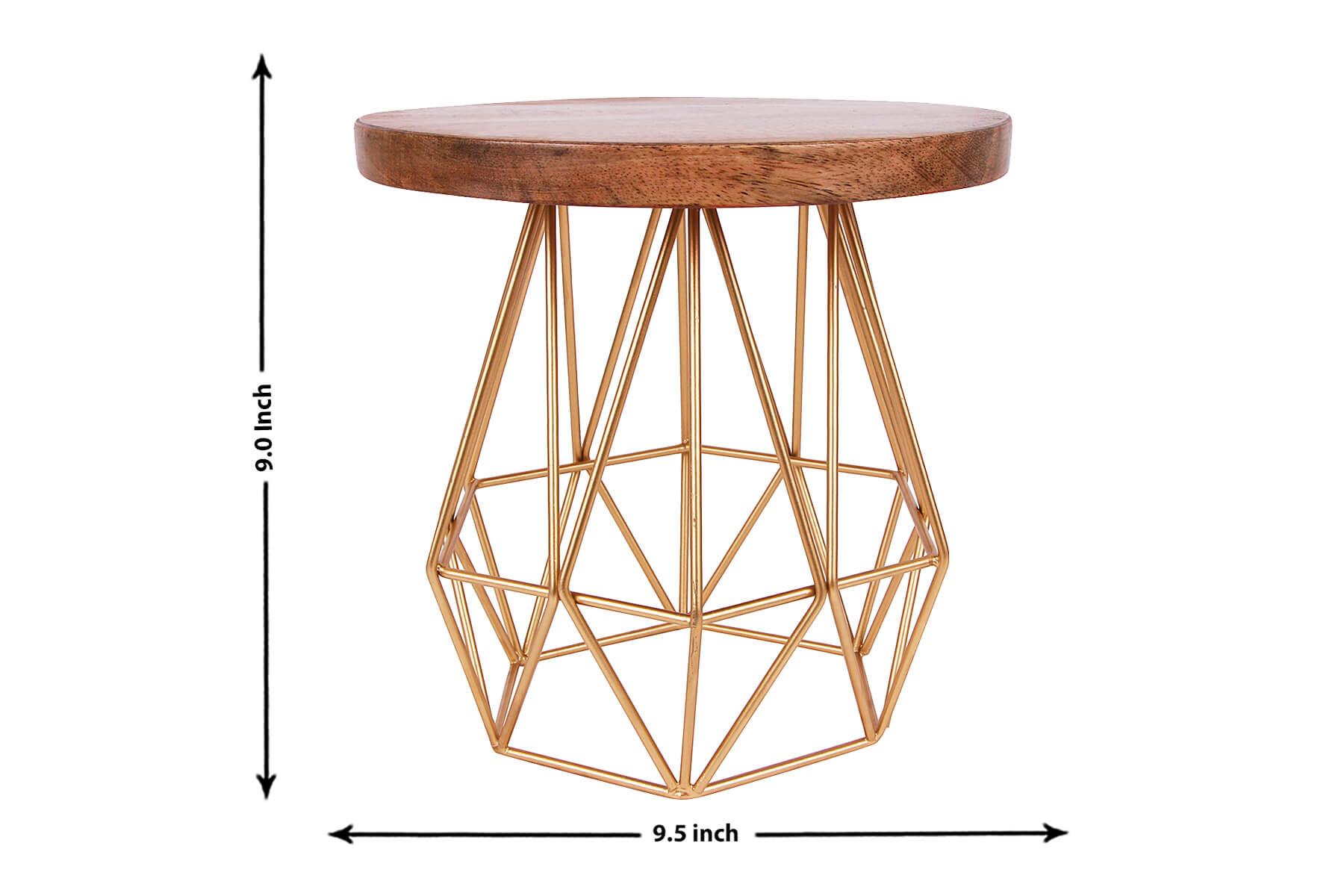 Wooden Top Hexagon Cake Stand