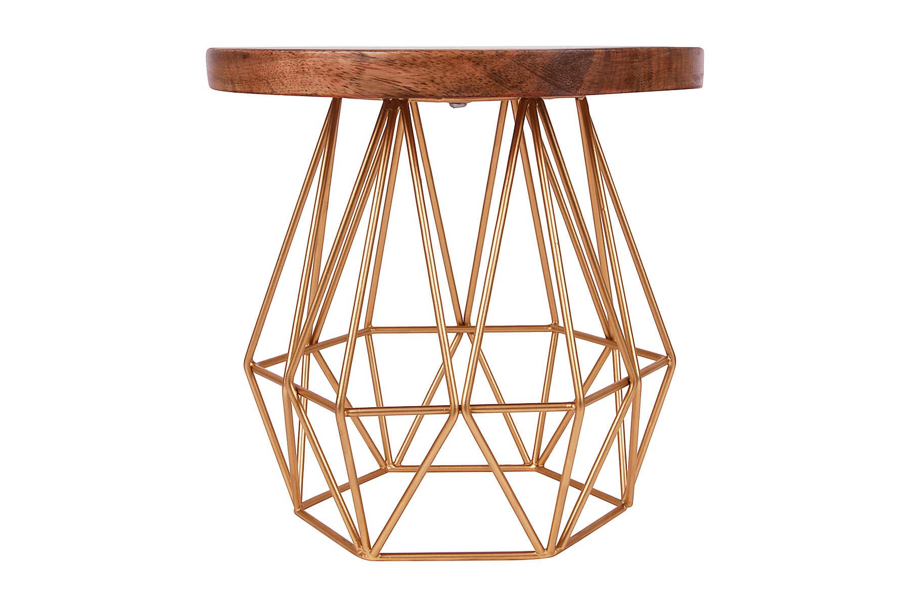 Wooden Top Hexagon Cake Stand