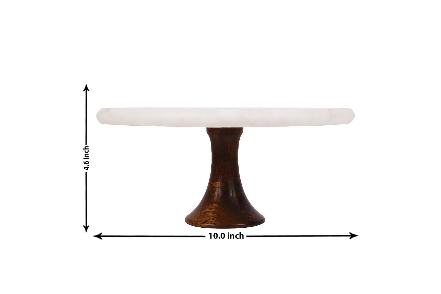 WOODEN BASE MARBLE CAKE STAND