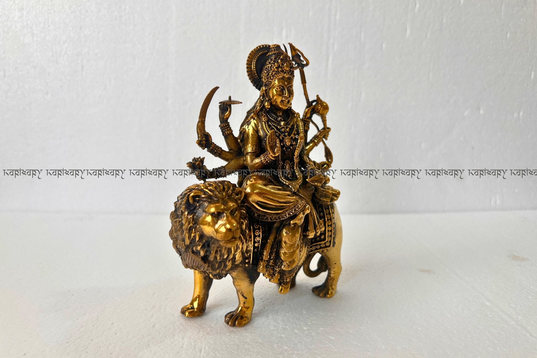 DECORATIVE BRASS DURGA MATA IDOL, LUXURY POOJA ARTICLES FOR GIFTING, DURGA JI MOORTI POOJA, MANDIR & HOME DÉCOR