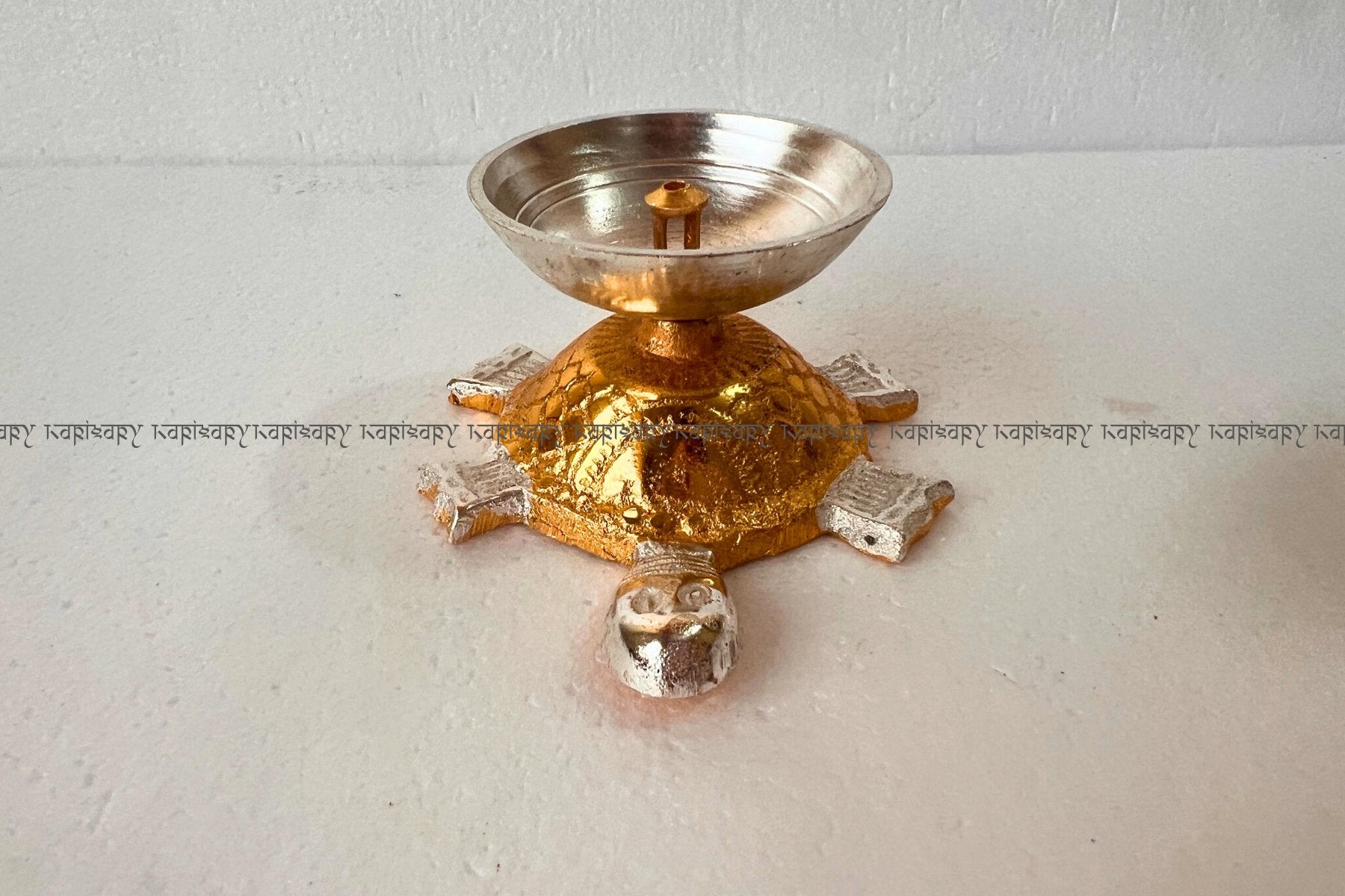 DECORATIVE METAL TORTOISE DEEPAK, LUXURY POOJA ARTICLES FOR GIFTING, SMALL KACHHUA DIYA FOR DIWALI, HOME DÉCOR & VAASTU