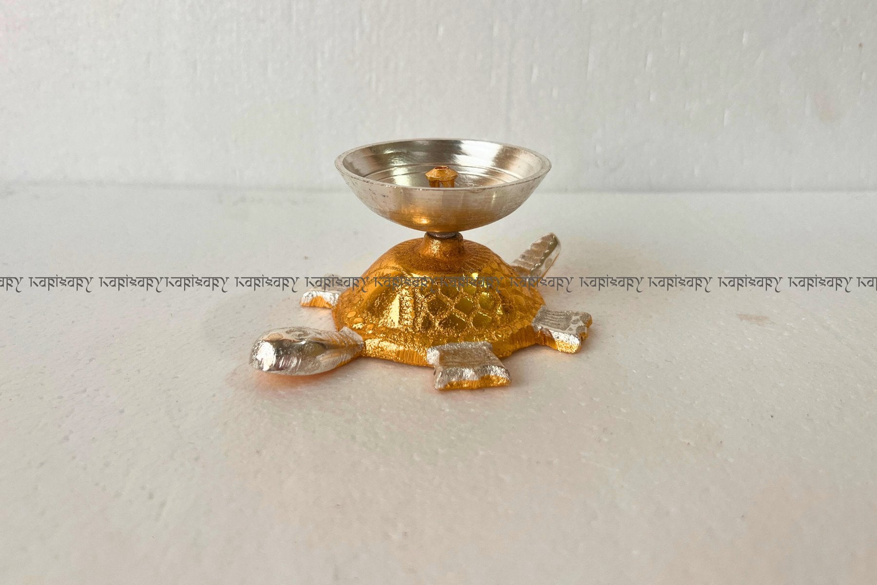 DECORATIVE METAL TORTOISE DEEPAK, LUXURY POOJA ARTICLES FOR GIFTING, SMALL KACHHUA DIYA FOR DIWALI, HOME DÉCOR & VAASTU