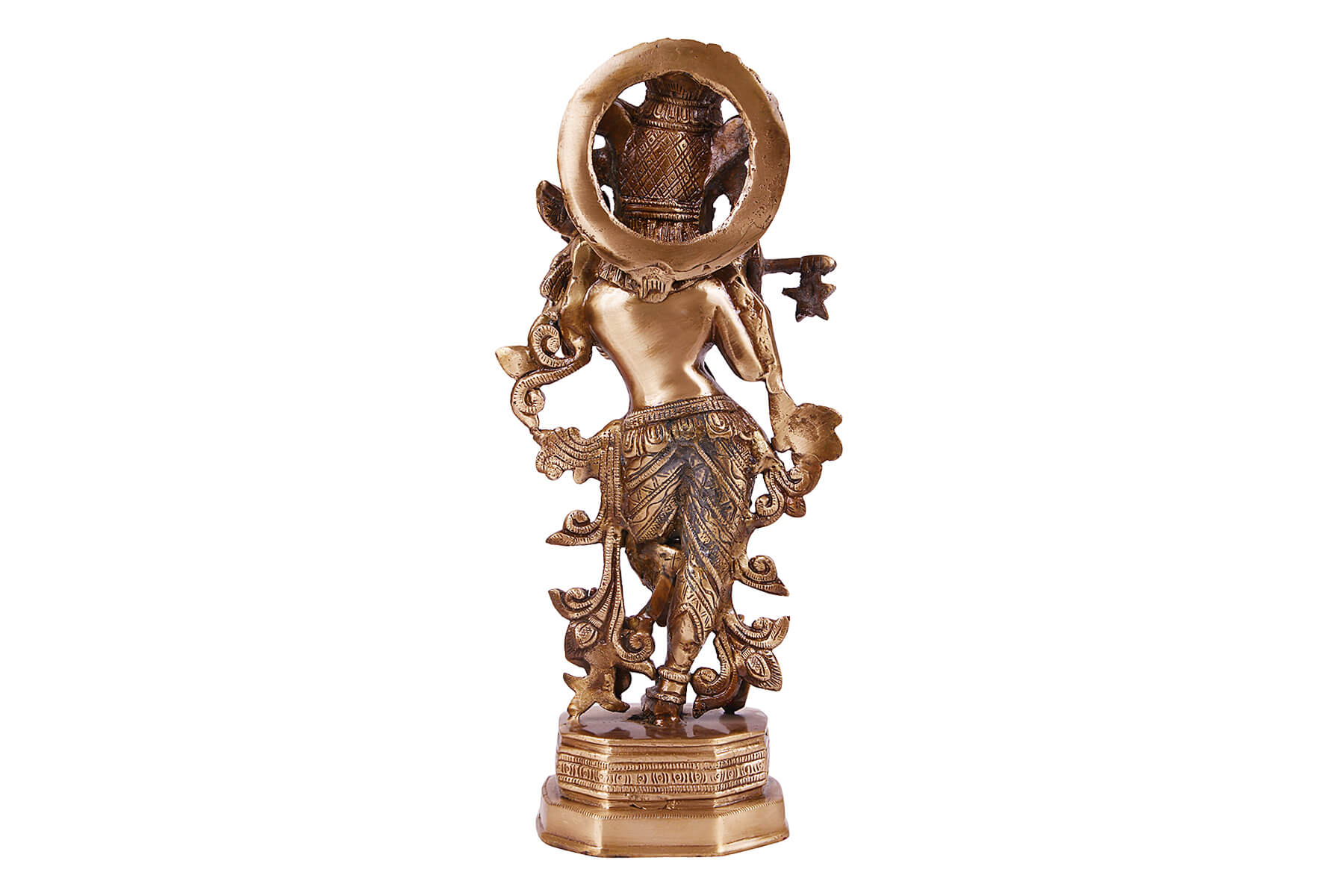 BRASS SUPERFINE GOD KRISHNA IDOL/MOORTI 14 inch