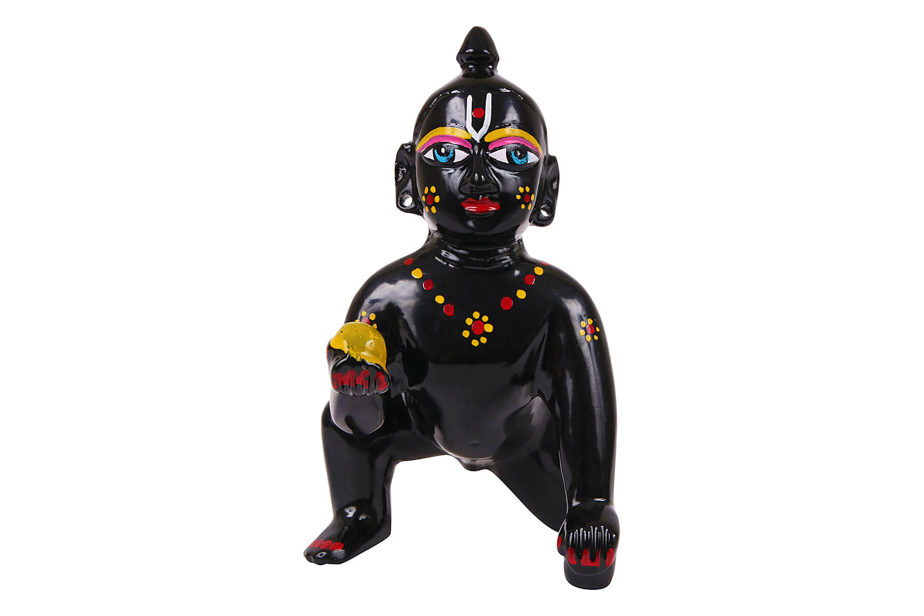 BRASS LADDOO GOPAL STATUE IN BLACK COLOUR 5 INCH