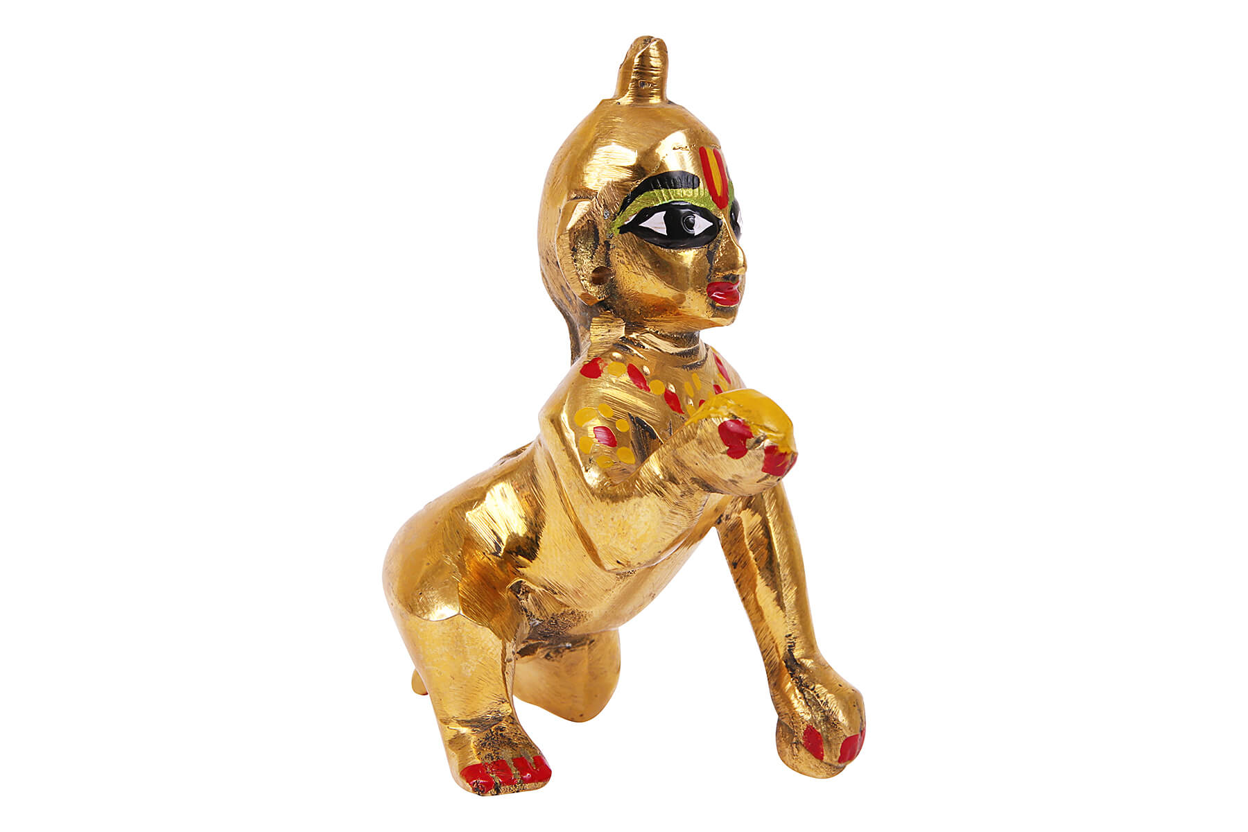 BRASS LADDOO GOPAL JI IDOL/FIGURINE/MOORTI 3inch