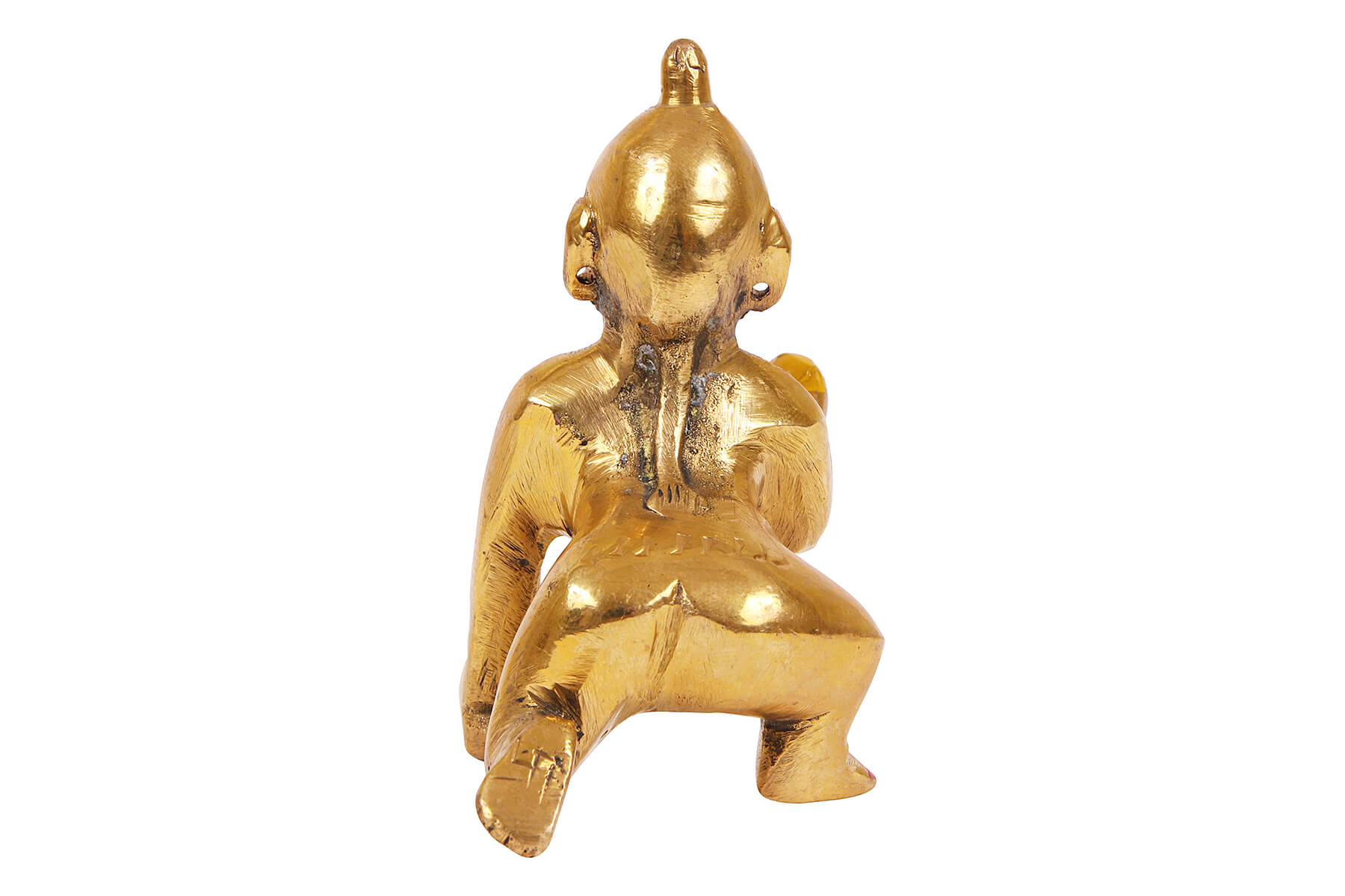BRASS LADDOO GOPAL JI IDOL/FIGURINE/MOORTI 3inch
