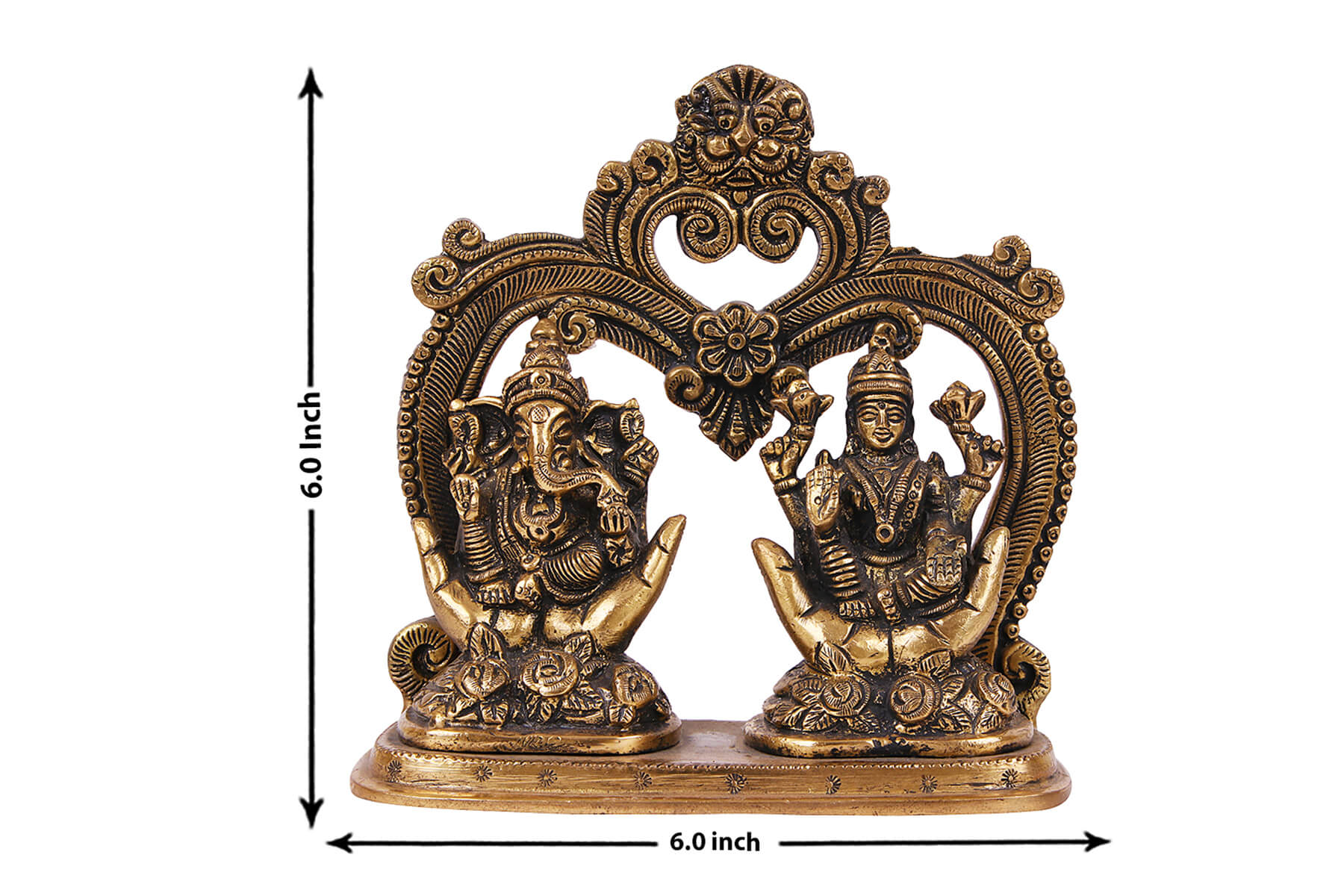 BRASS LAKSHMI GANESHJI STATUE
