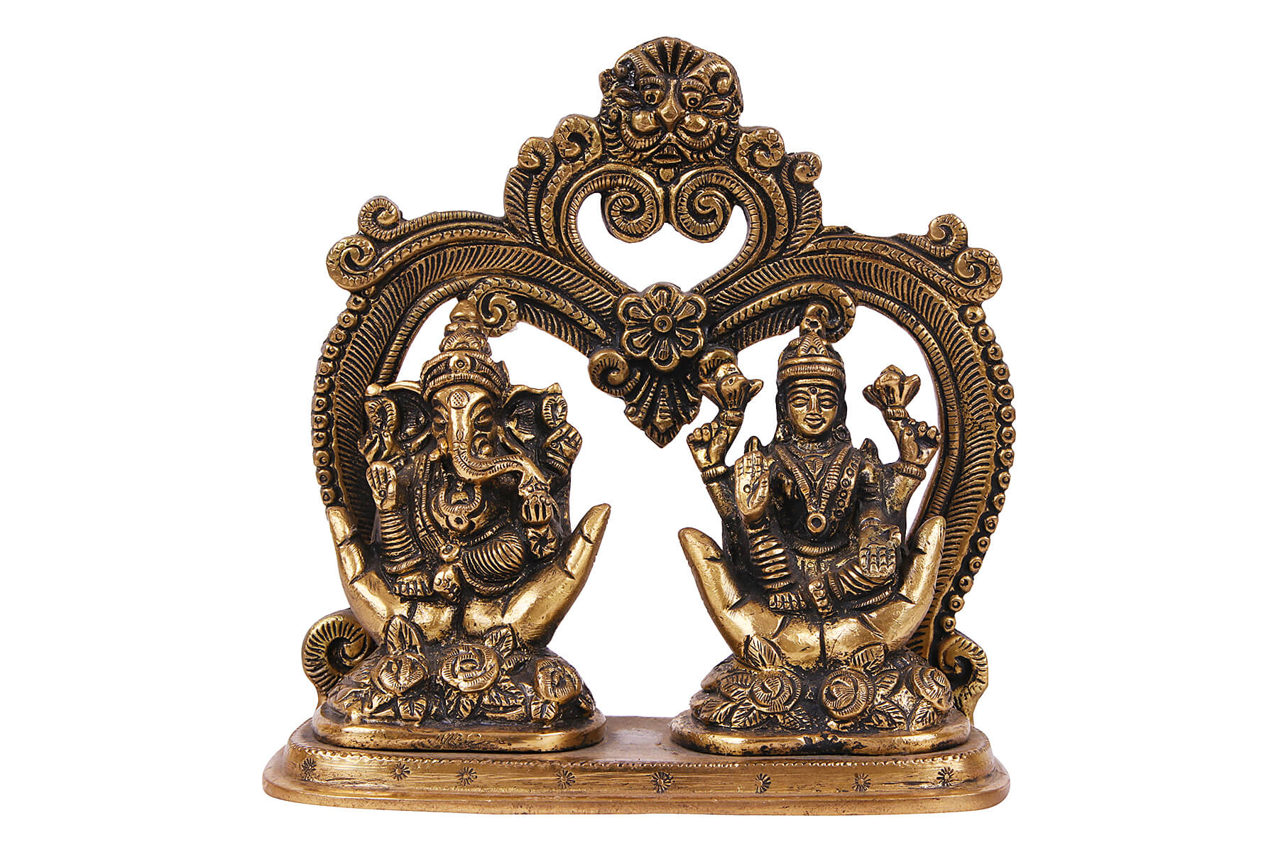 BRASS LAKSHMI GANESHJI STATUE