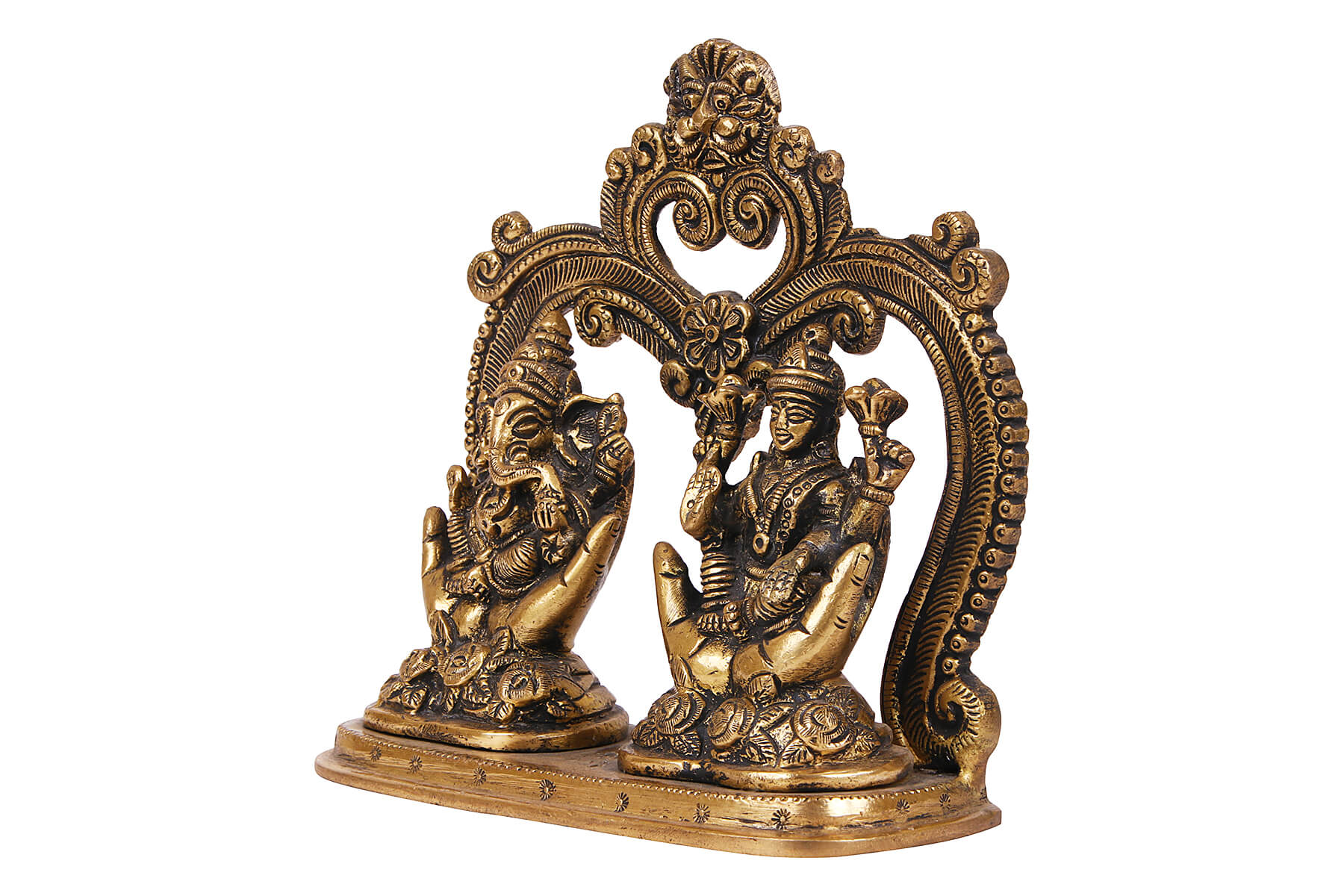 BRASS LAKSHMI GANESHJI STATUE