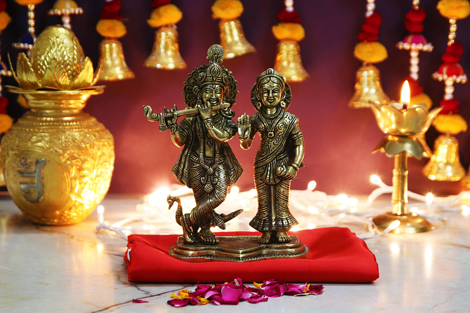 BRASS RADHA KRISHNA JI IDOL