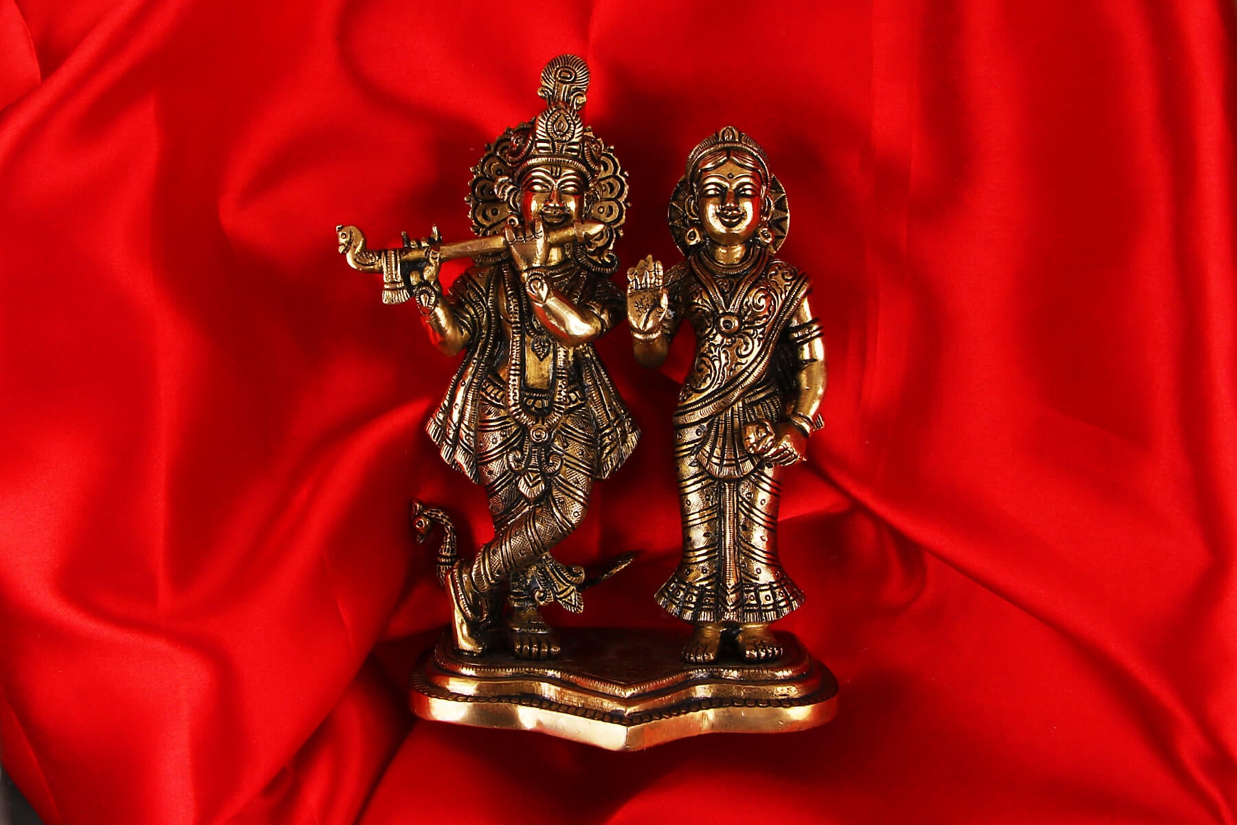 BRASS RADHA KRISHNA JI IDOL