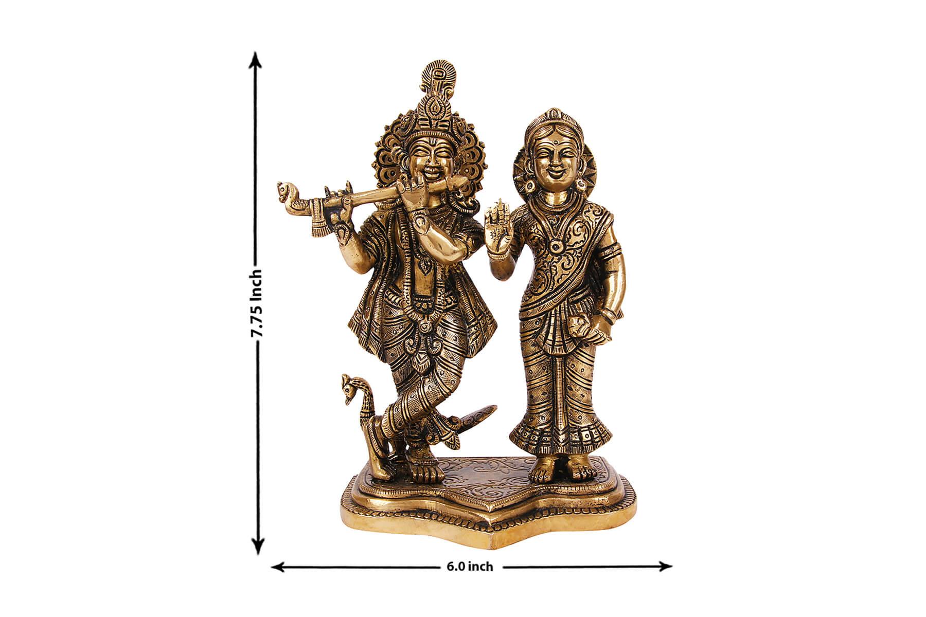 BRASS RADHA KRISHNA JI IDOL
