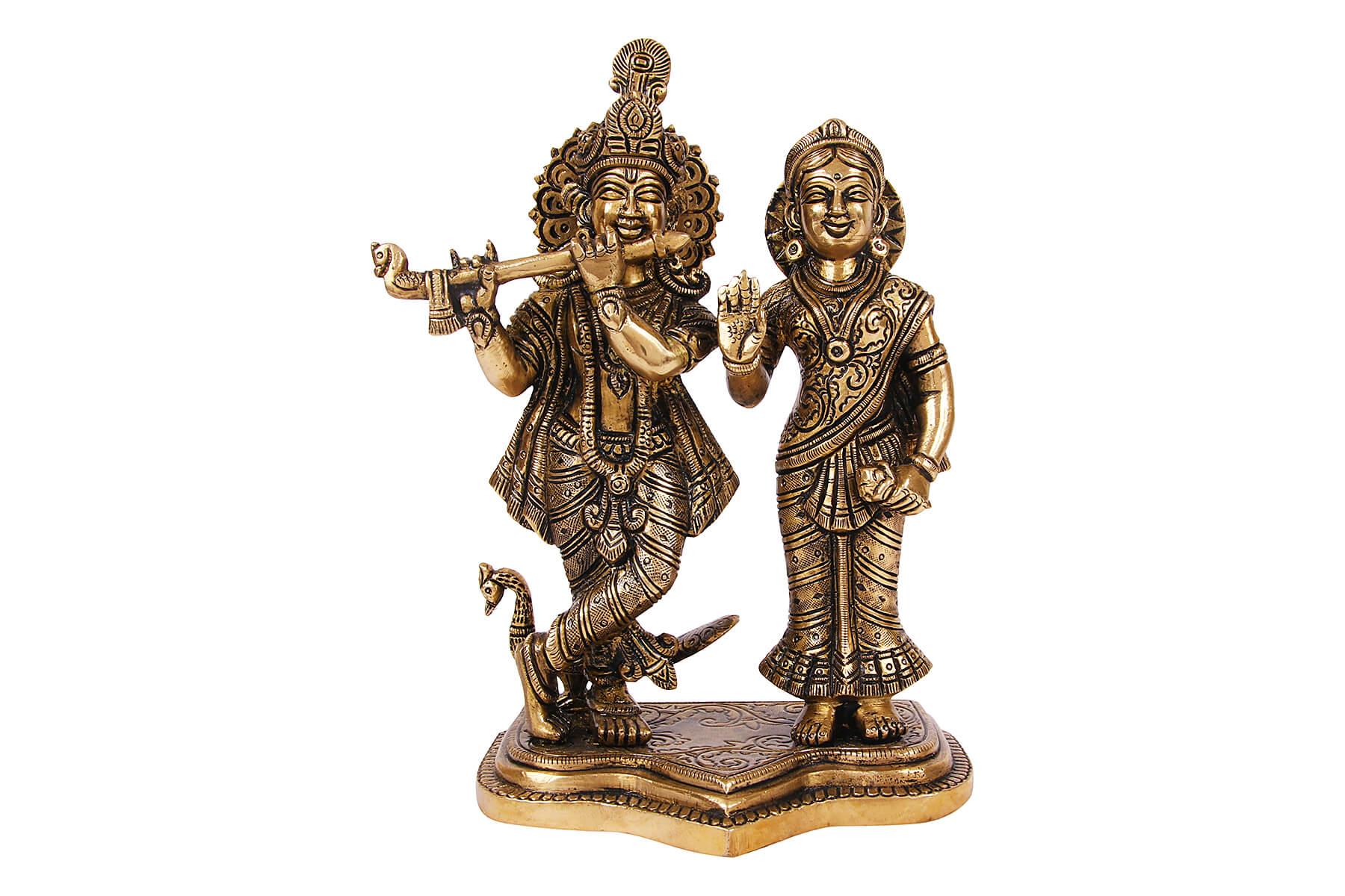 BRASS RADHA KRISHNA JI IDOL