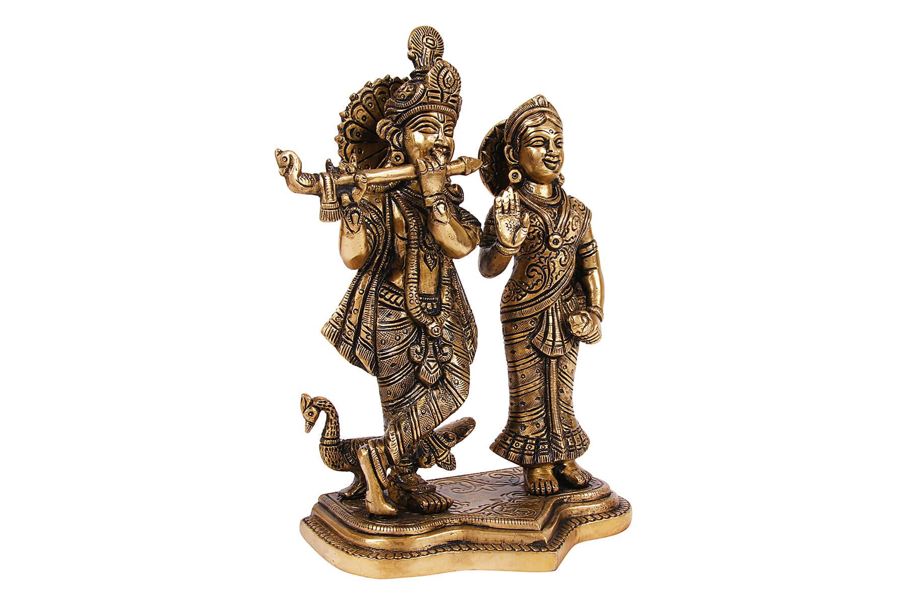BRASS RADHA KRISHNA JI IDOL