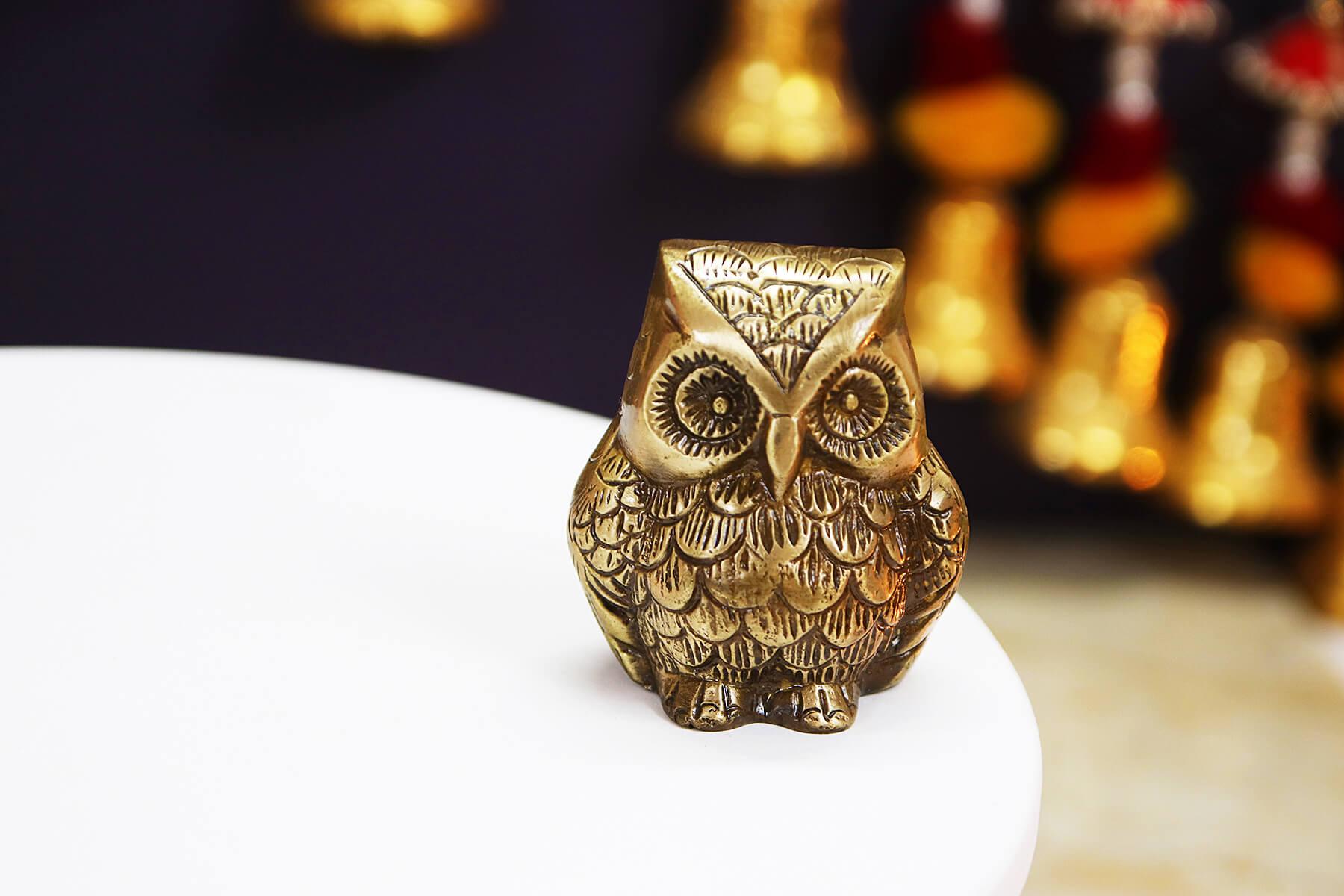 BRASS FENG SHUI OWL