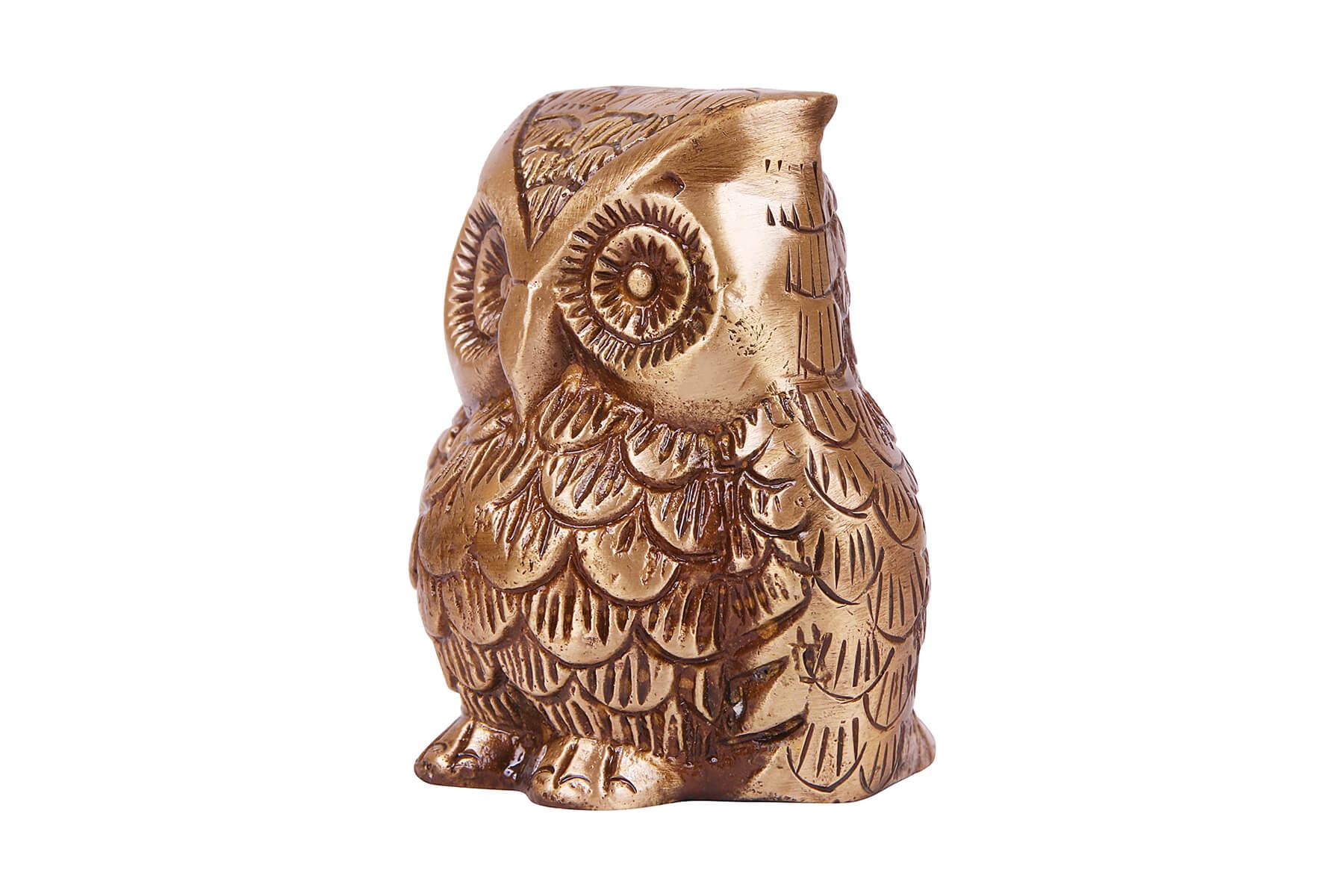 BRASS FENG SHUI OWL