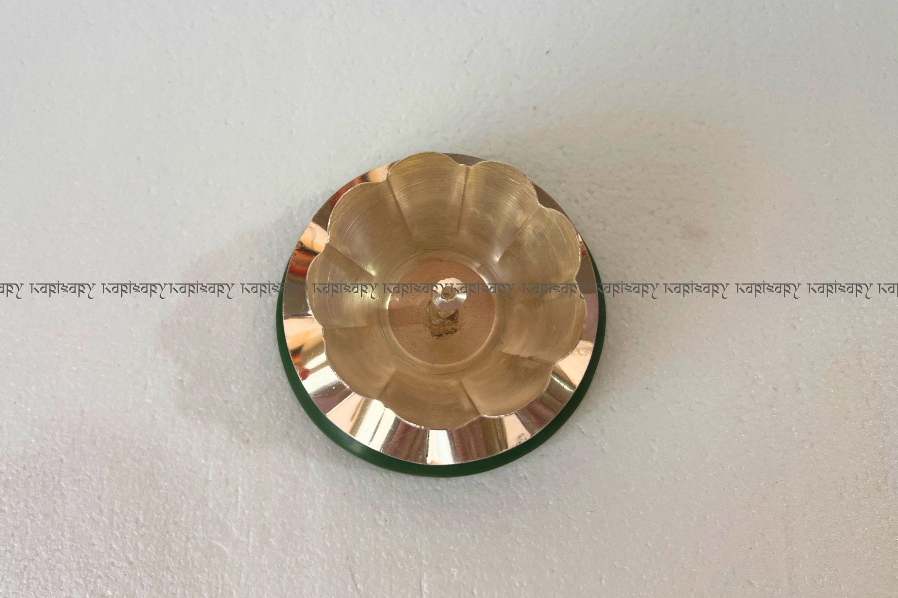 GREEN DEEPAK IN SILVER FINISH FOR POOJA, DIYA FOR HOME DECORATIVE & GIFTING