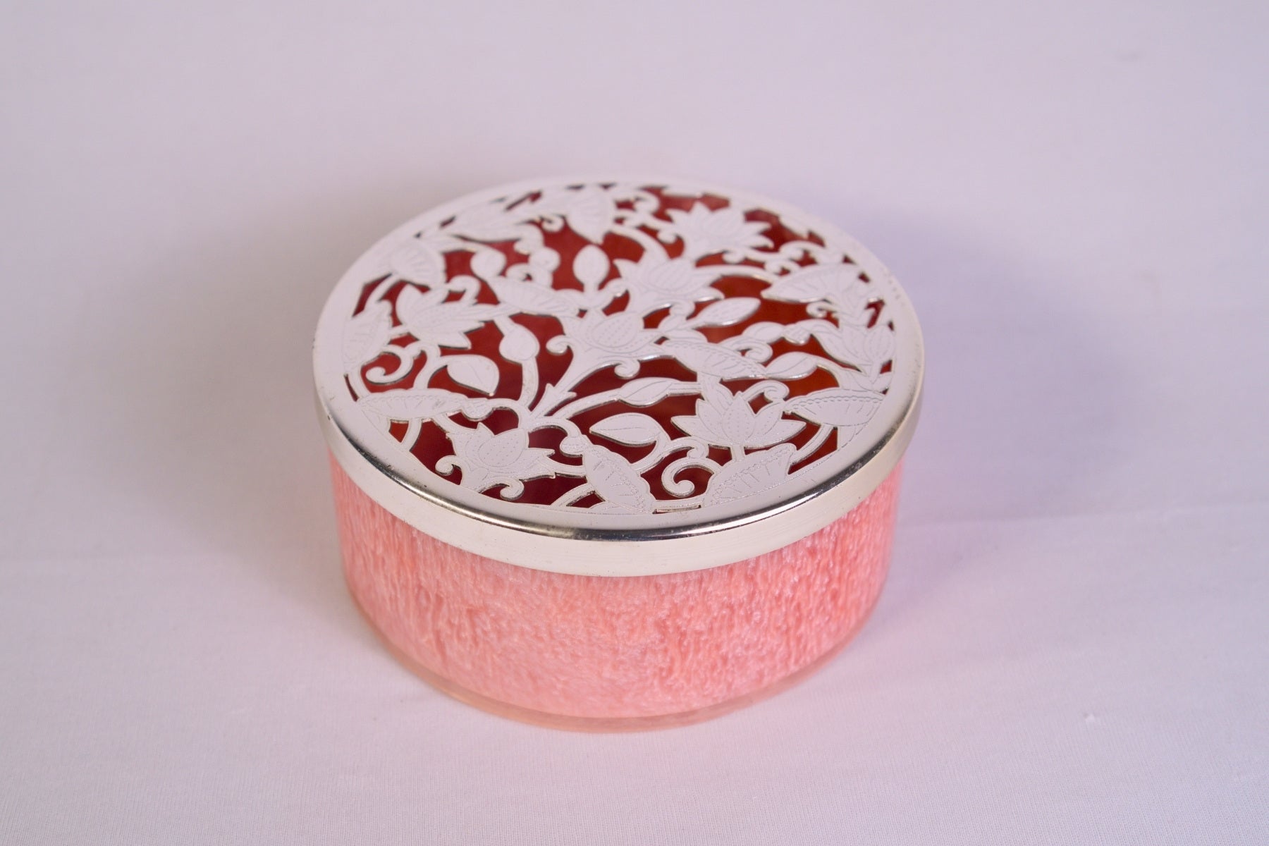 HANDCRAFTED RESIN JAR WITH INTRICATE SILVER LID FOR GIFTING & HOME DECOR