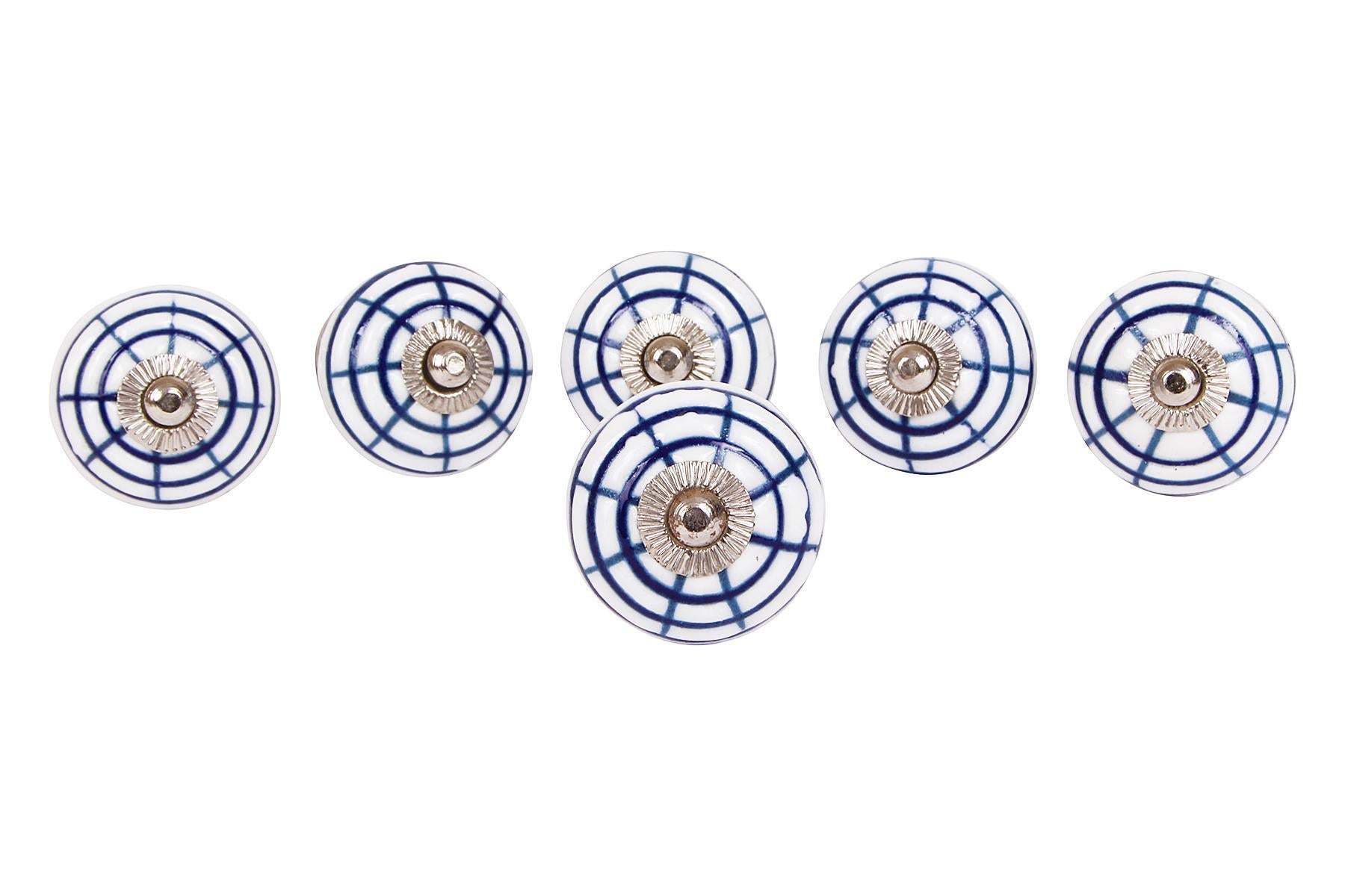 CERAMIC KNOBS FOR DRAWERS/CABINETS. SET OF 6
