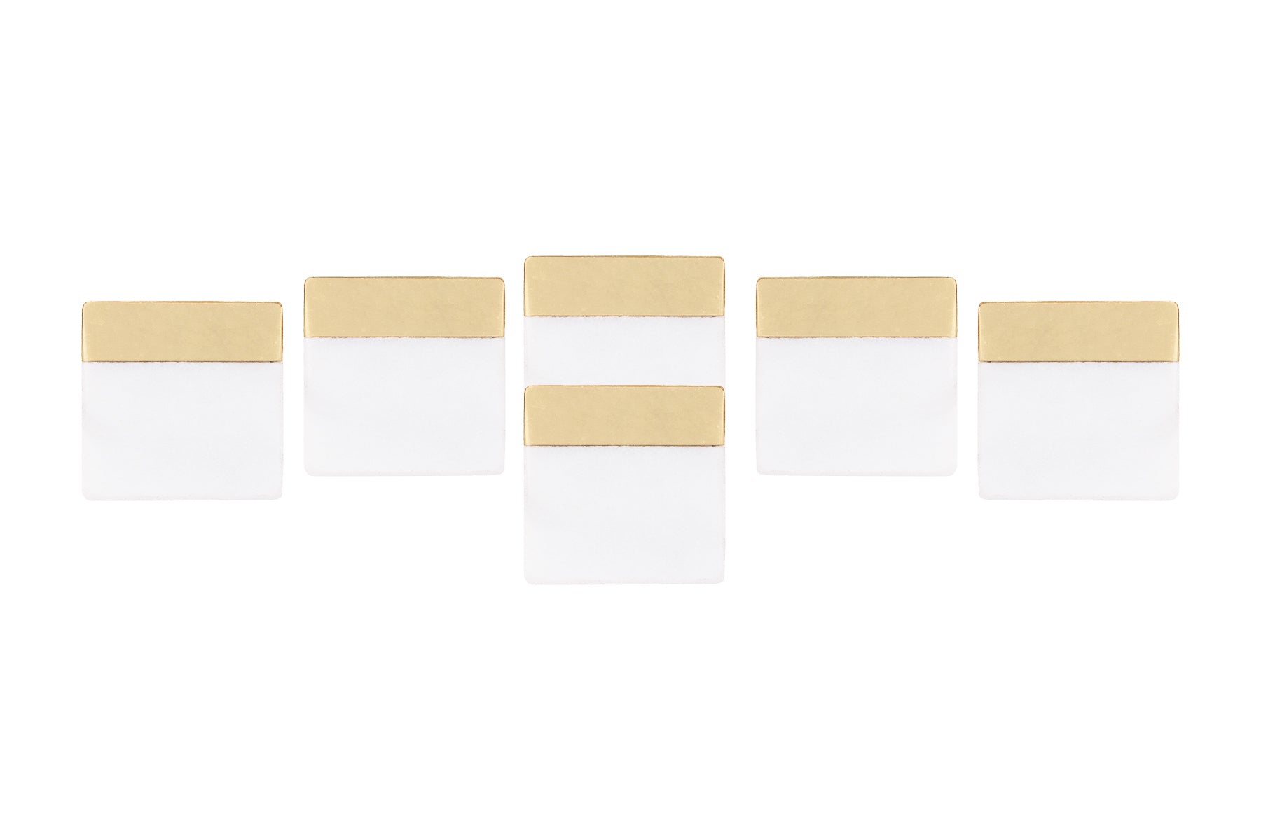 MARBLE KNOBS WITH BRASS INLAY FOR DRAWERS/CABINETS/ SET OF 4