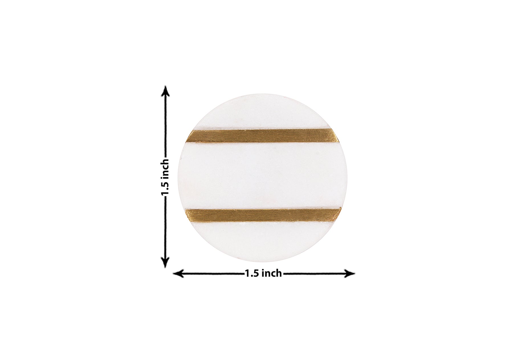 MARBLE KNOBS WITH BRASS INLAY FOR DRAWERS/CABINETS/ SET OF 4