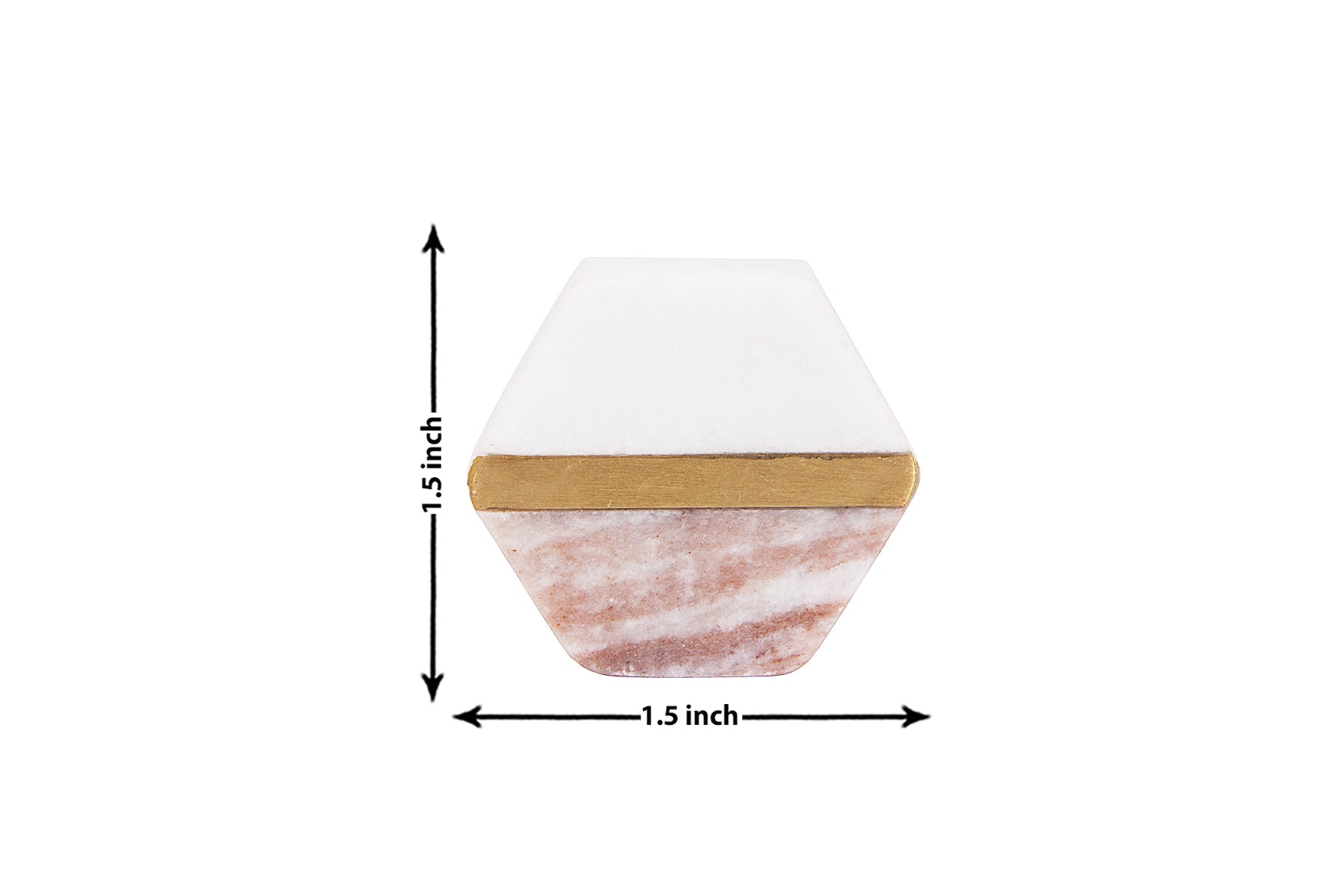 MARBLE KNOBS WITH BRASS INLAY FOR DRAWERS/CABINETS/ SET OF 4