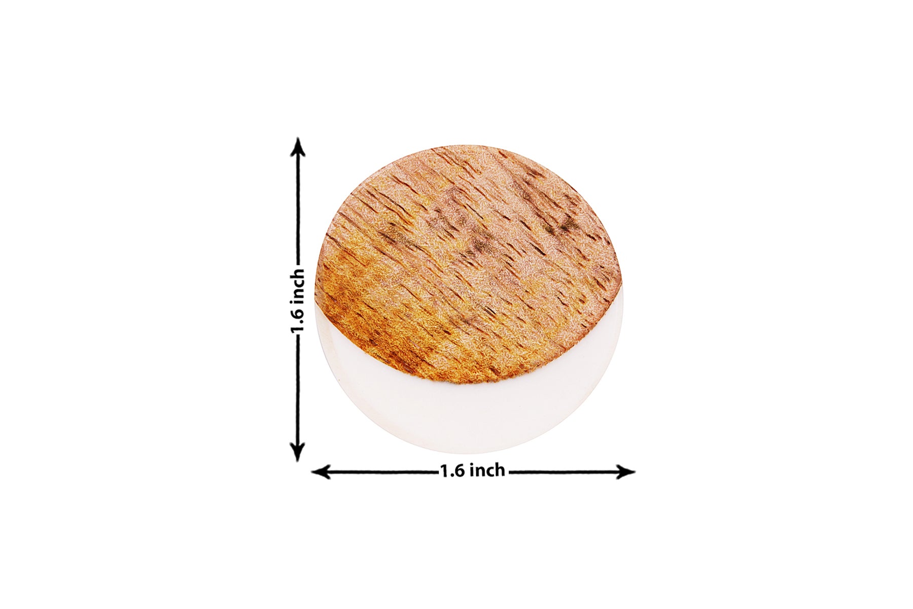 RESIN KNOBS WITH WOODEN INLAY FOR DRAWERS/CABINETS/ SET OF 4