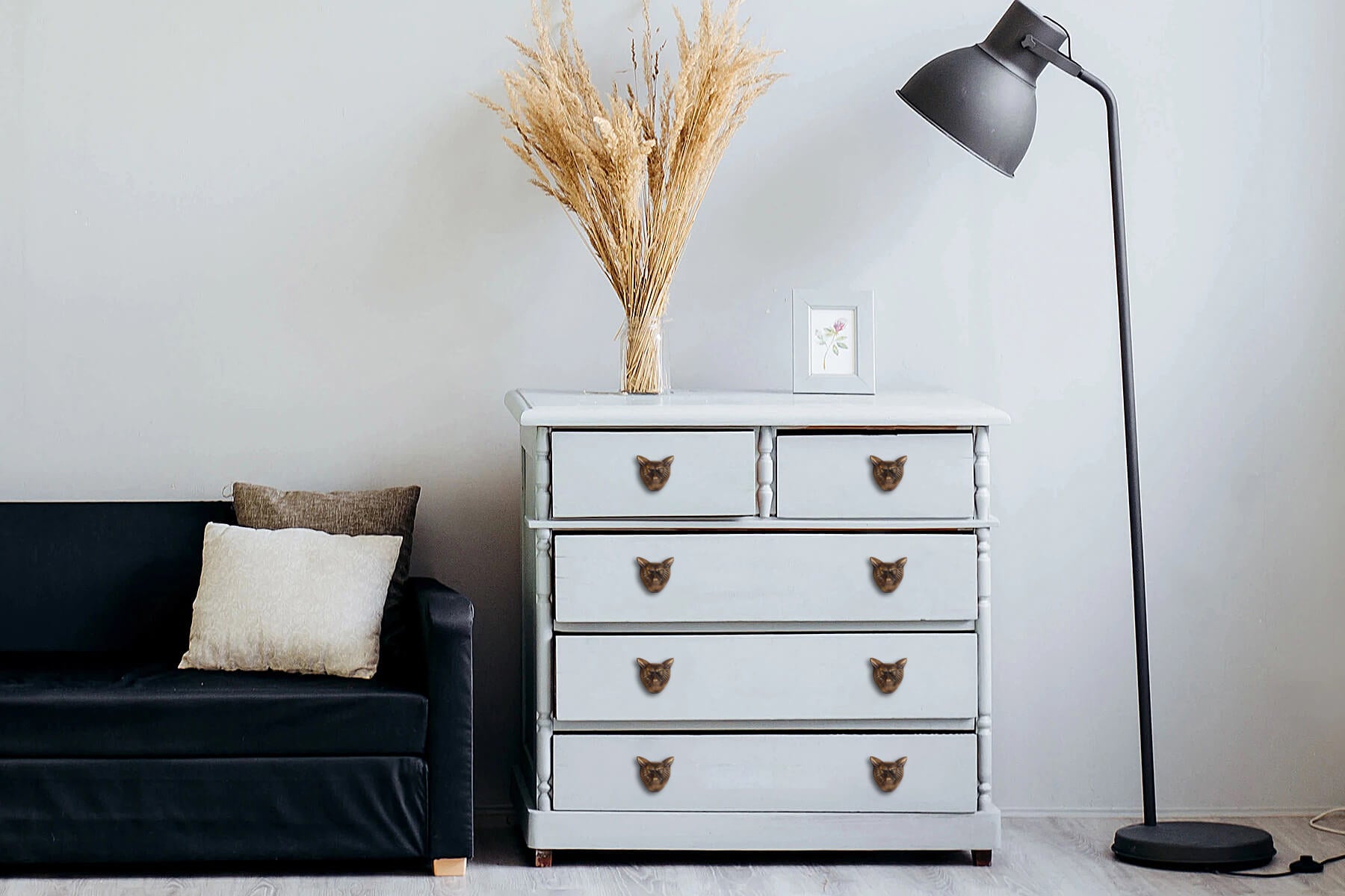 LION KNOBS FOR DRAWERS/CABINETS/ SET OF 4