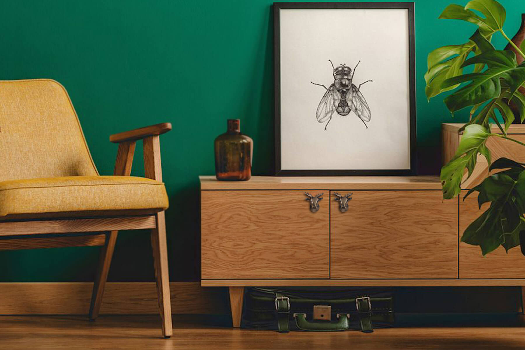 DEER KNOBS FOR DRAWERS/CABINETS/ SET OF 4