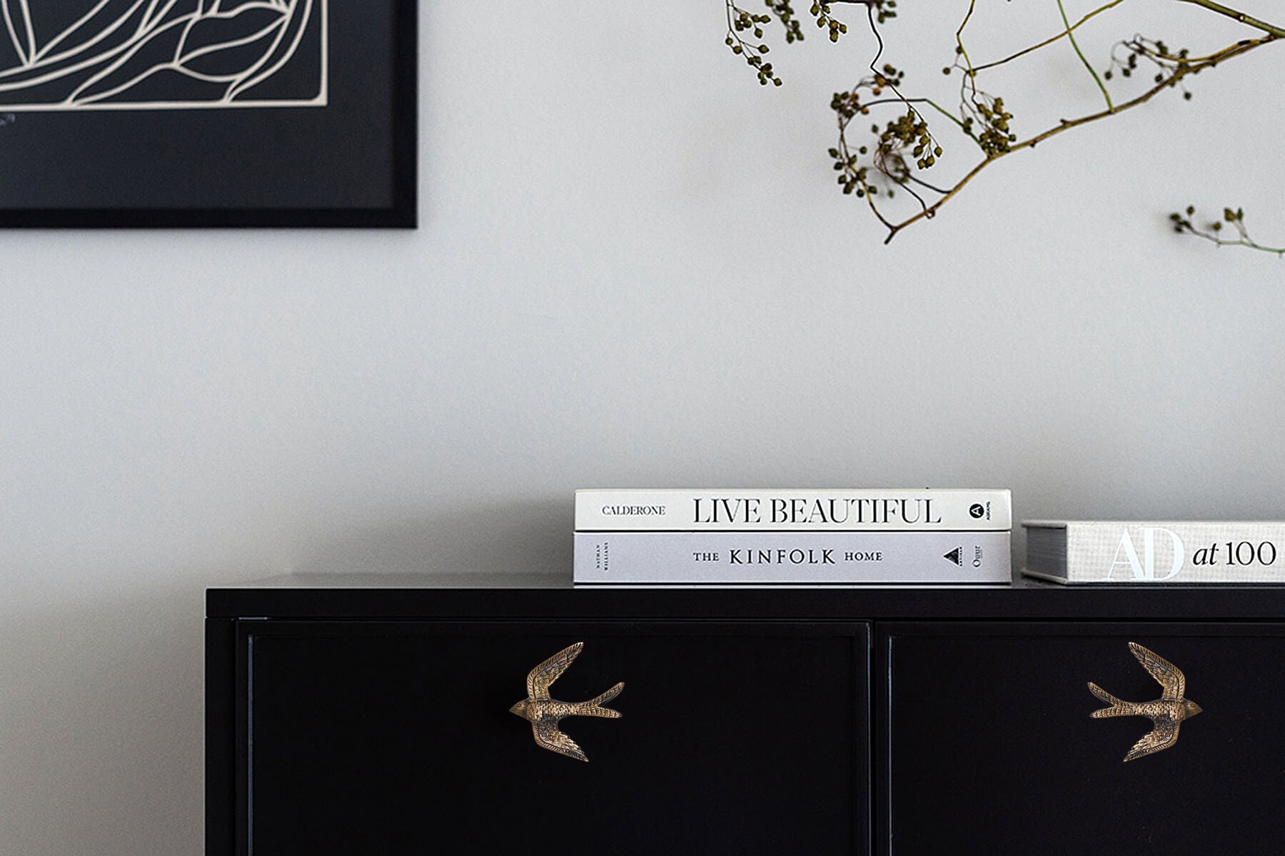 FLYING-BIRD KNOBS FOR DRAWERS/CABINETS/ SET OF 4