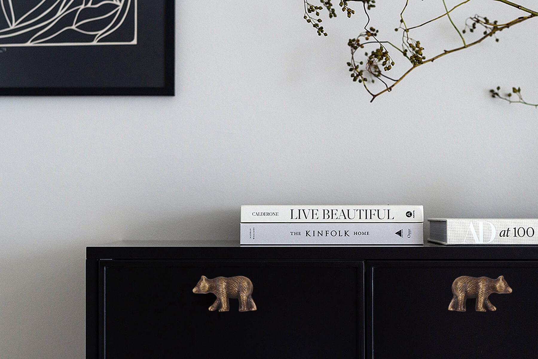 BEAR KNOBS FOR DRAWERS/CABINETS/ SET OF 4