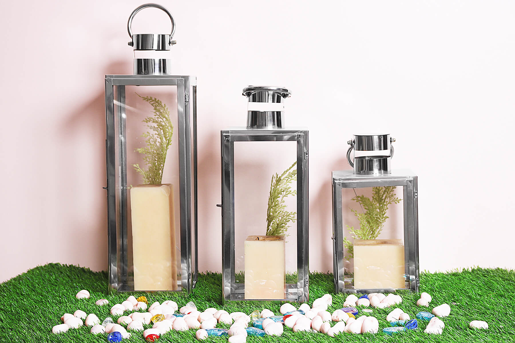 STAINLESS STEEL METAL LANTERN