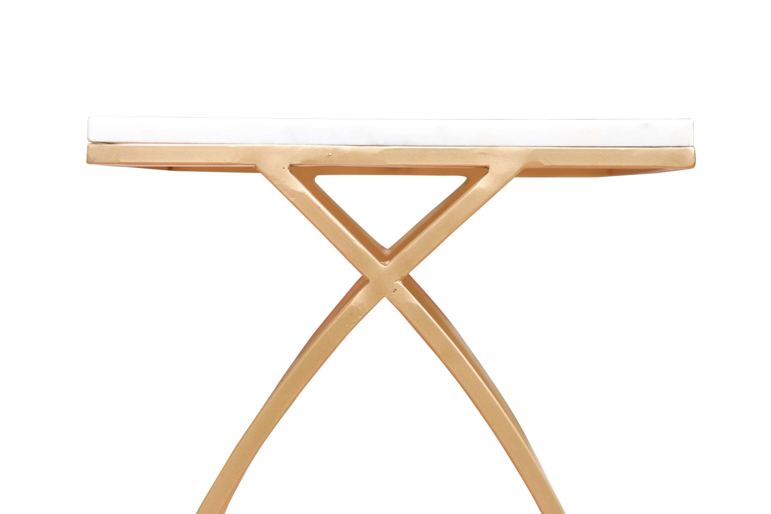 WHITE TOP GOLD FRAME TABLES