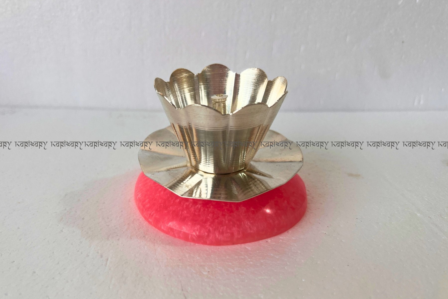 PINK DEEPAK IN SILVER FINISH FOR POOJA, DIYA FOR HOME DECORATIVE & GIFTING