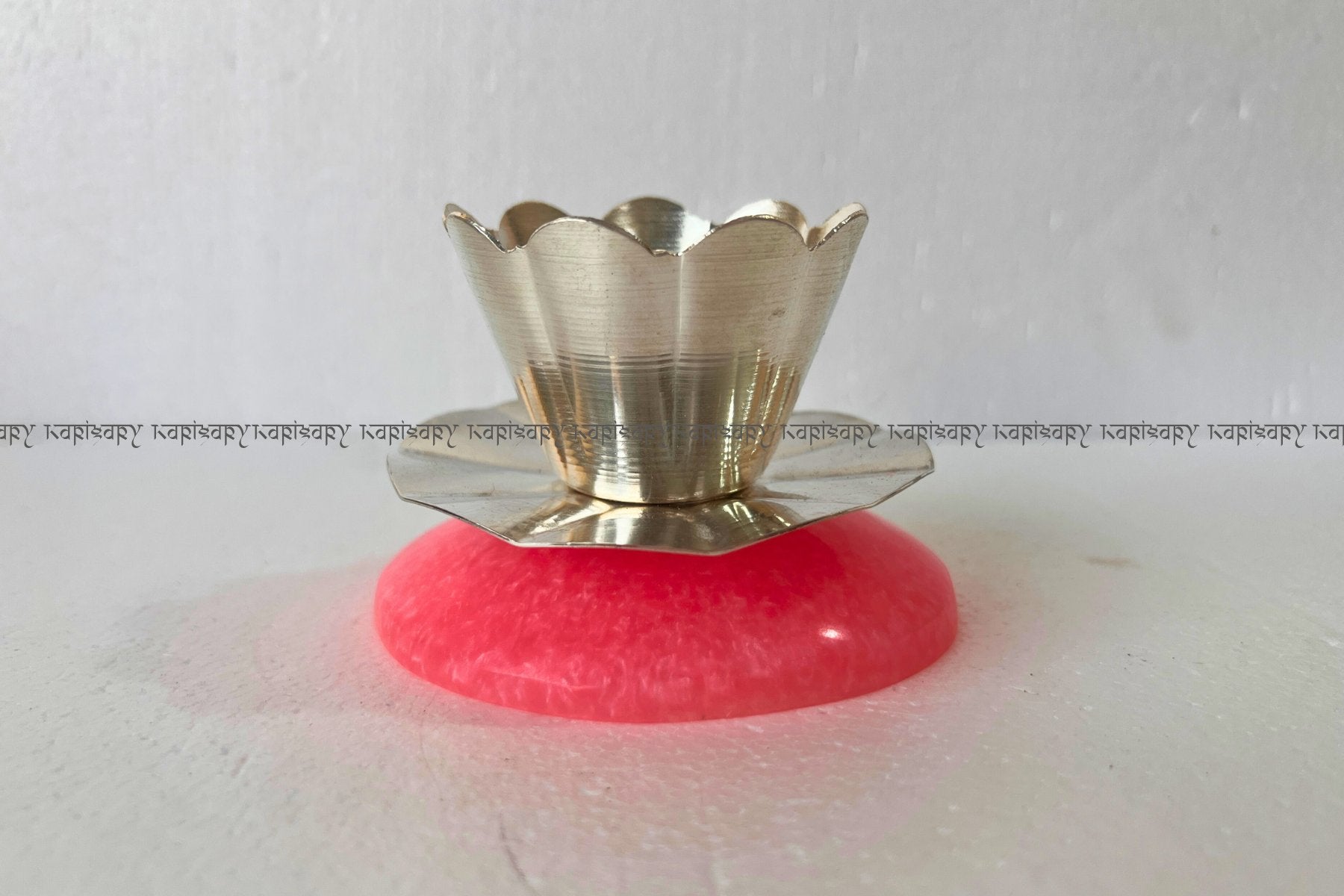 PINK DEEPAK IN SILVER FINISH FOR POOJA, DIYA FOR HOME DECORATIVE & GIFTING