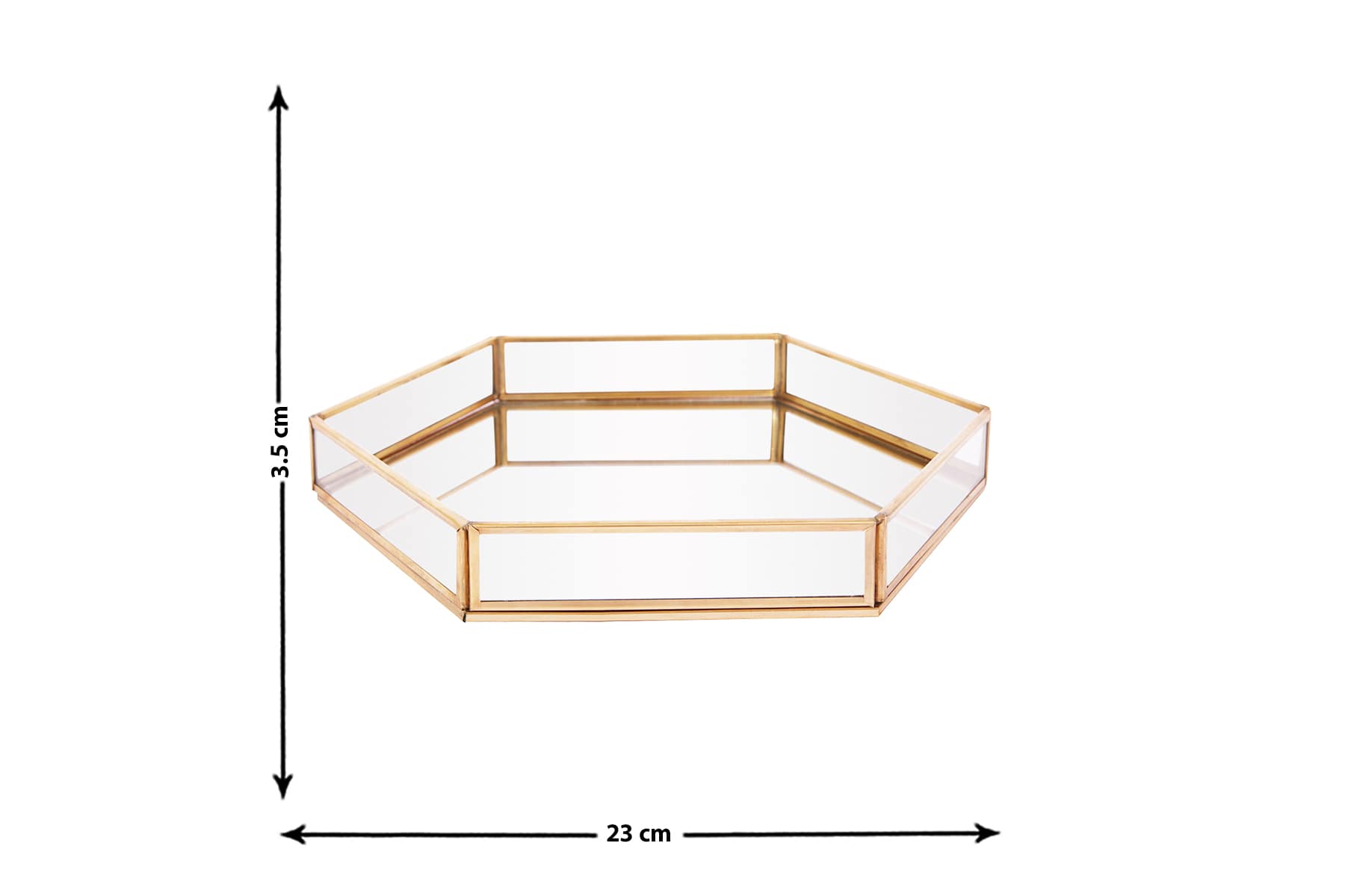 HEXAGON GLASS TRAY