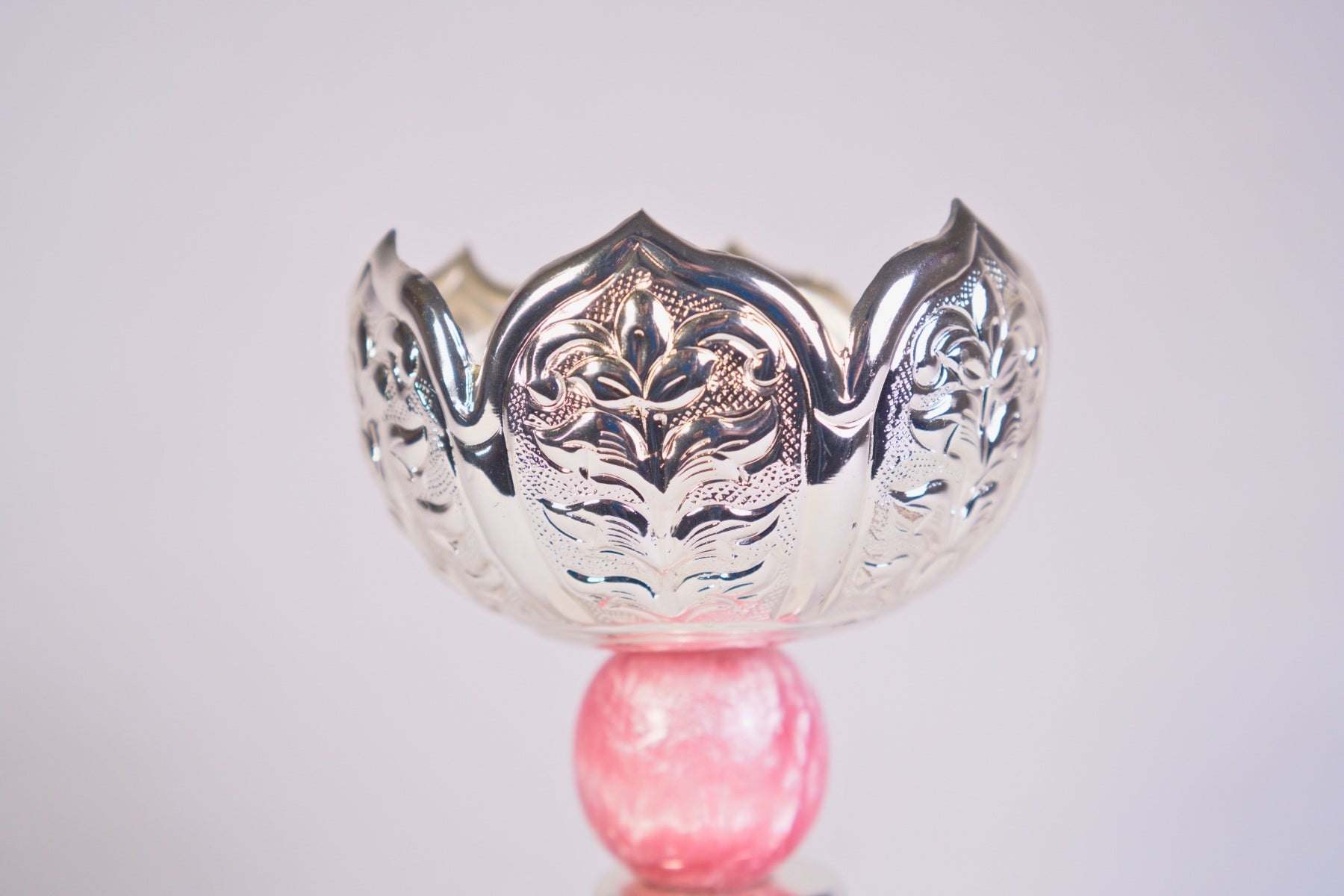 SILVER LOTUS JAR / TEALIGHT HOLDER FOR HOME DÉCOR & GIFTING