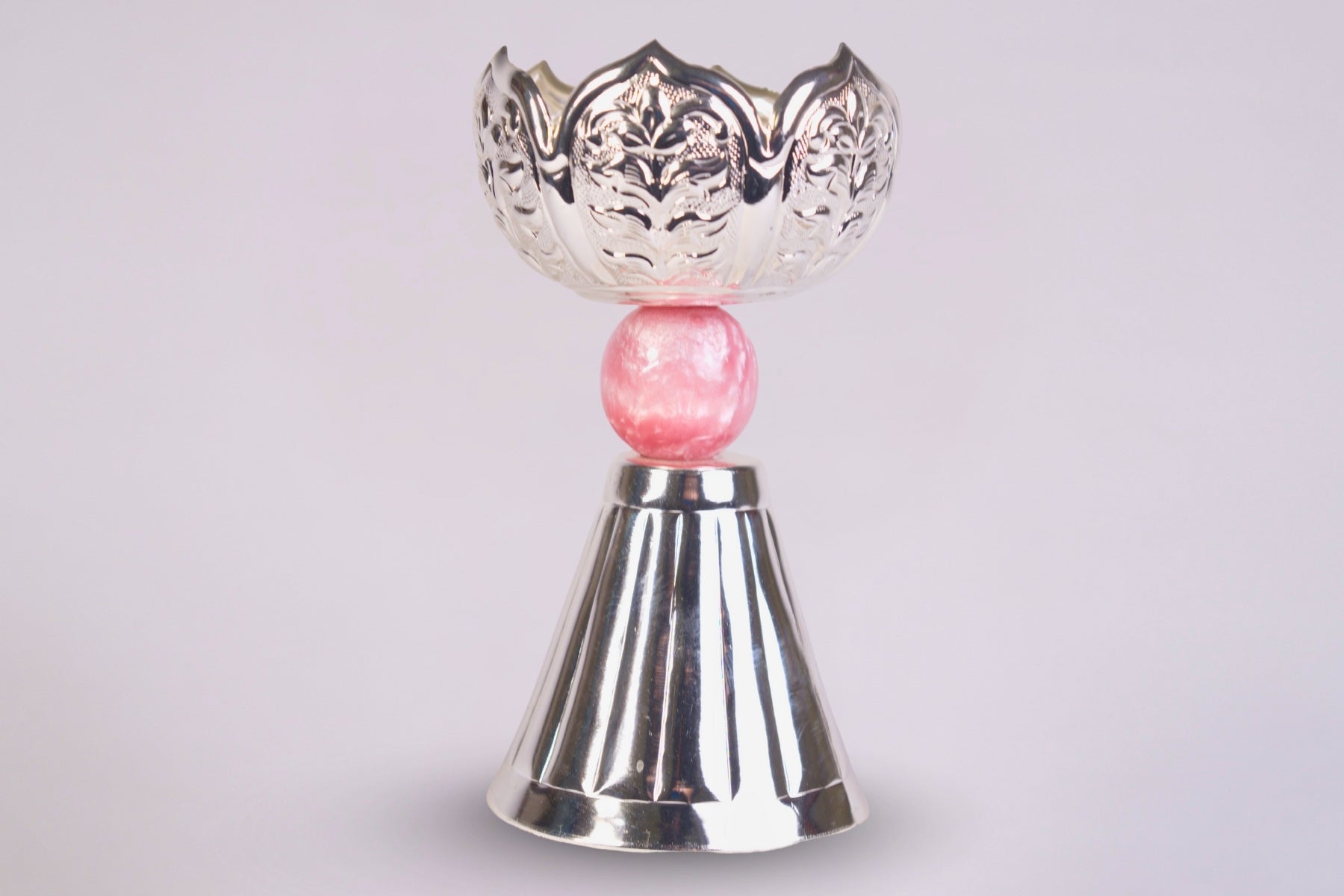 SILVER LOTUS JAR / TEALIGHT HOLDER FOR HOME DÉCOR & GIFTING