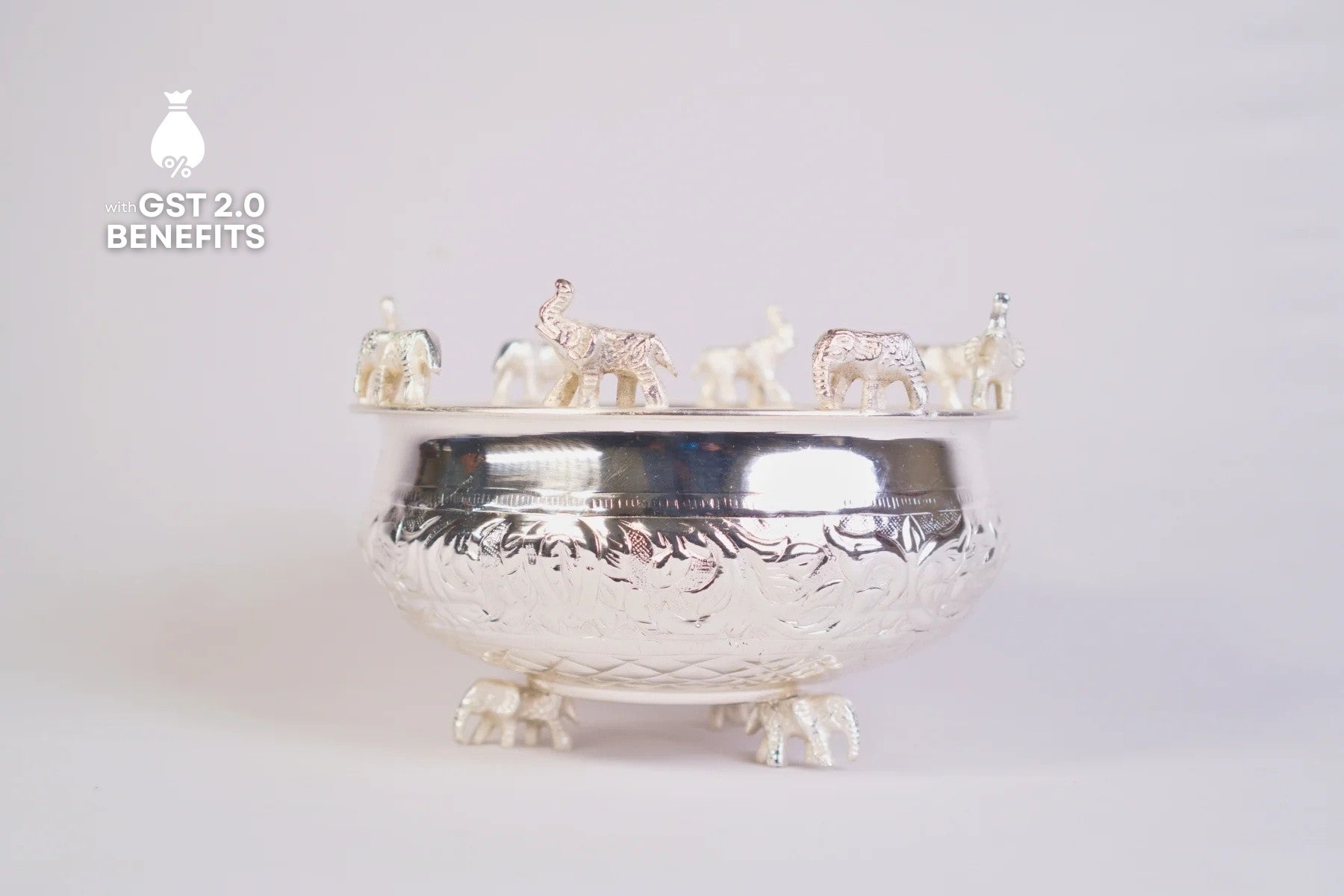 SILVER URLI BOWL FOR FESTIVE DÉCOR & HOME DECORATION