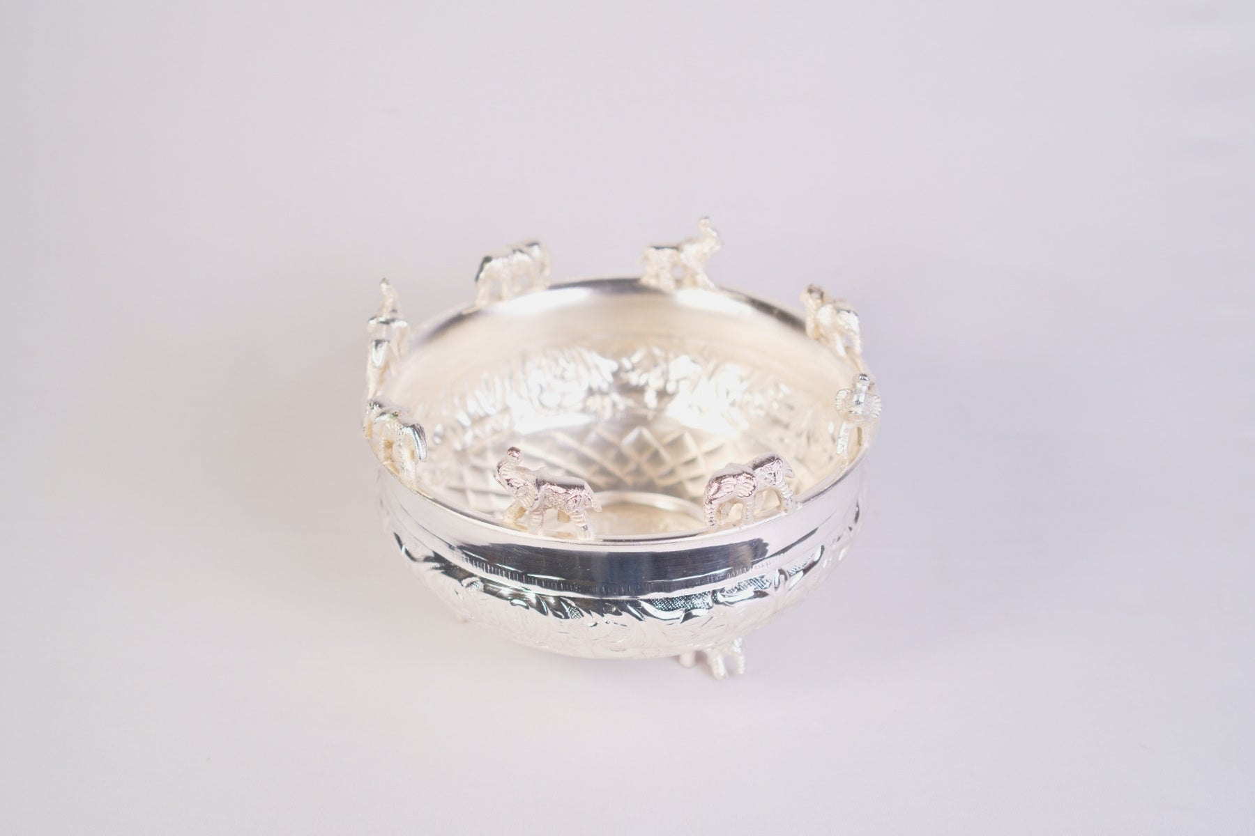 SILVER URLI BOWL FOR FESTIVE DÉCOR & HOME DECORATION