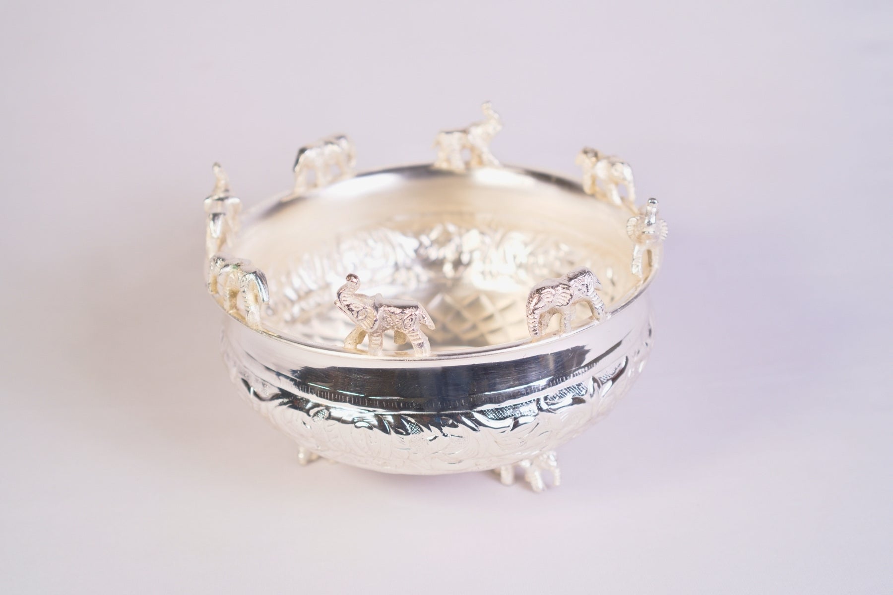 SILVER URLI BOWL FOR FESTIVE DÉCOR & HOME DECORATION
